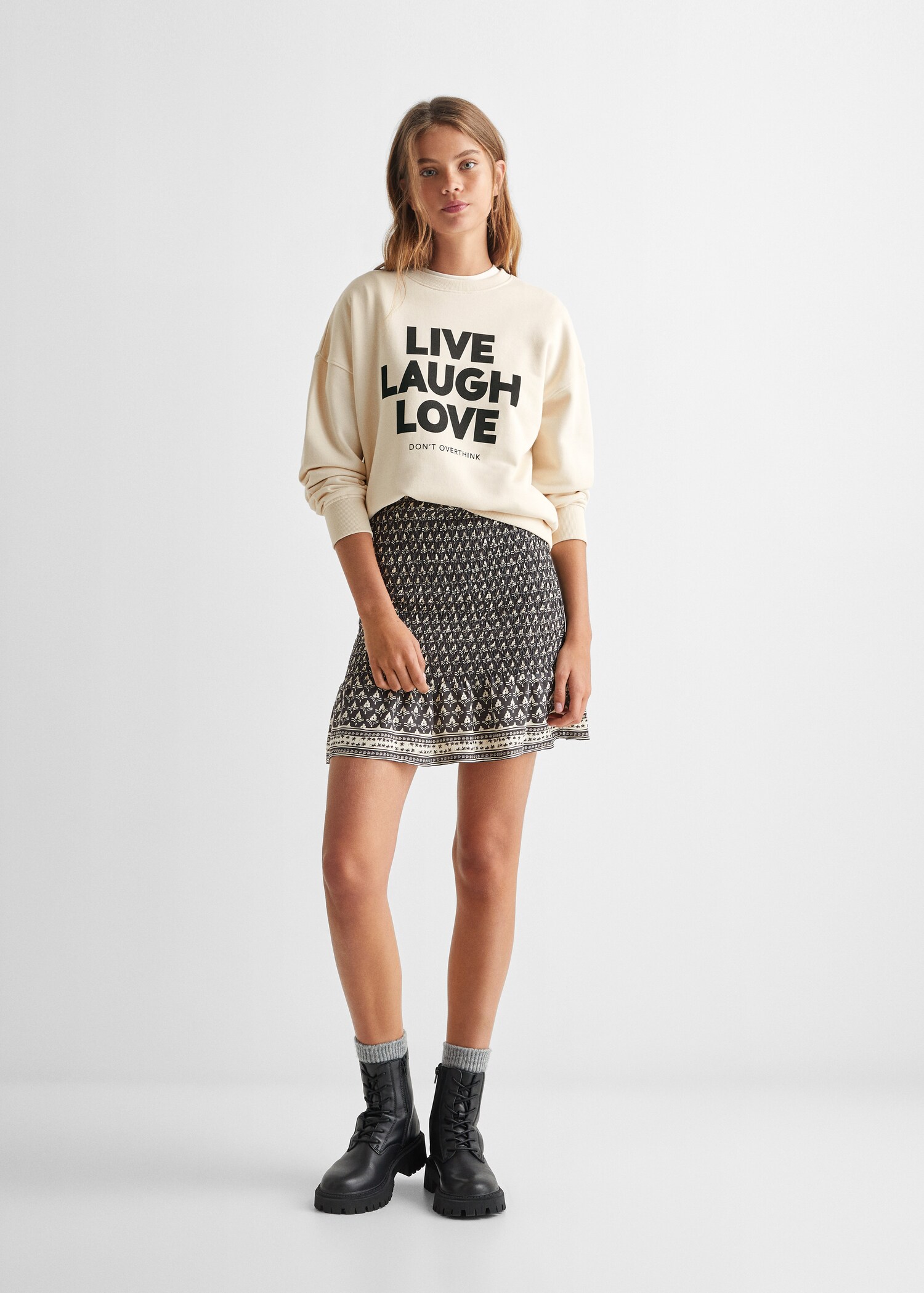 Printed cotton sweatshirt - General plane