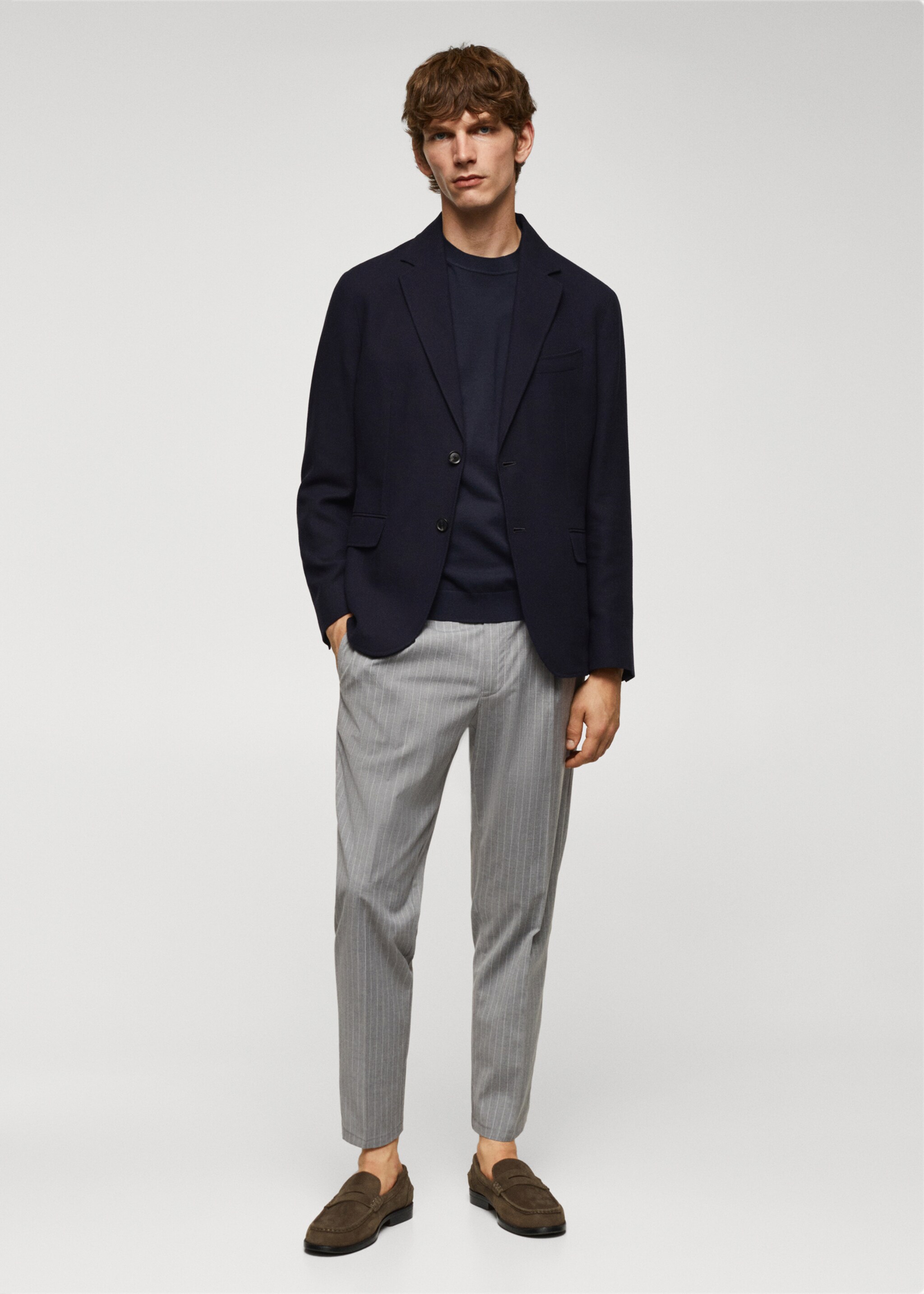 Printed pleated trousers - General plane