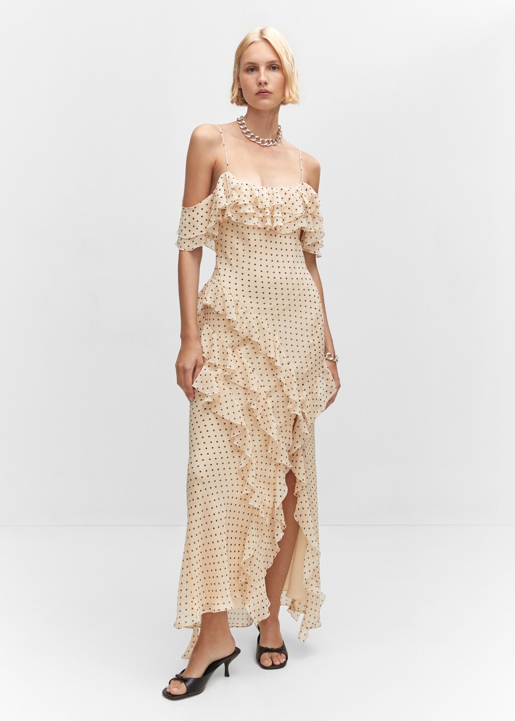 Frilly polka dot dress 2025