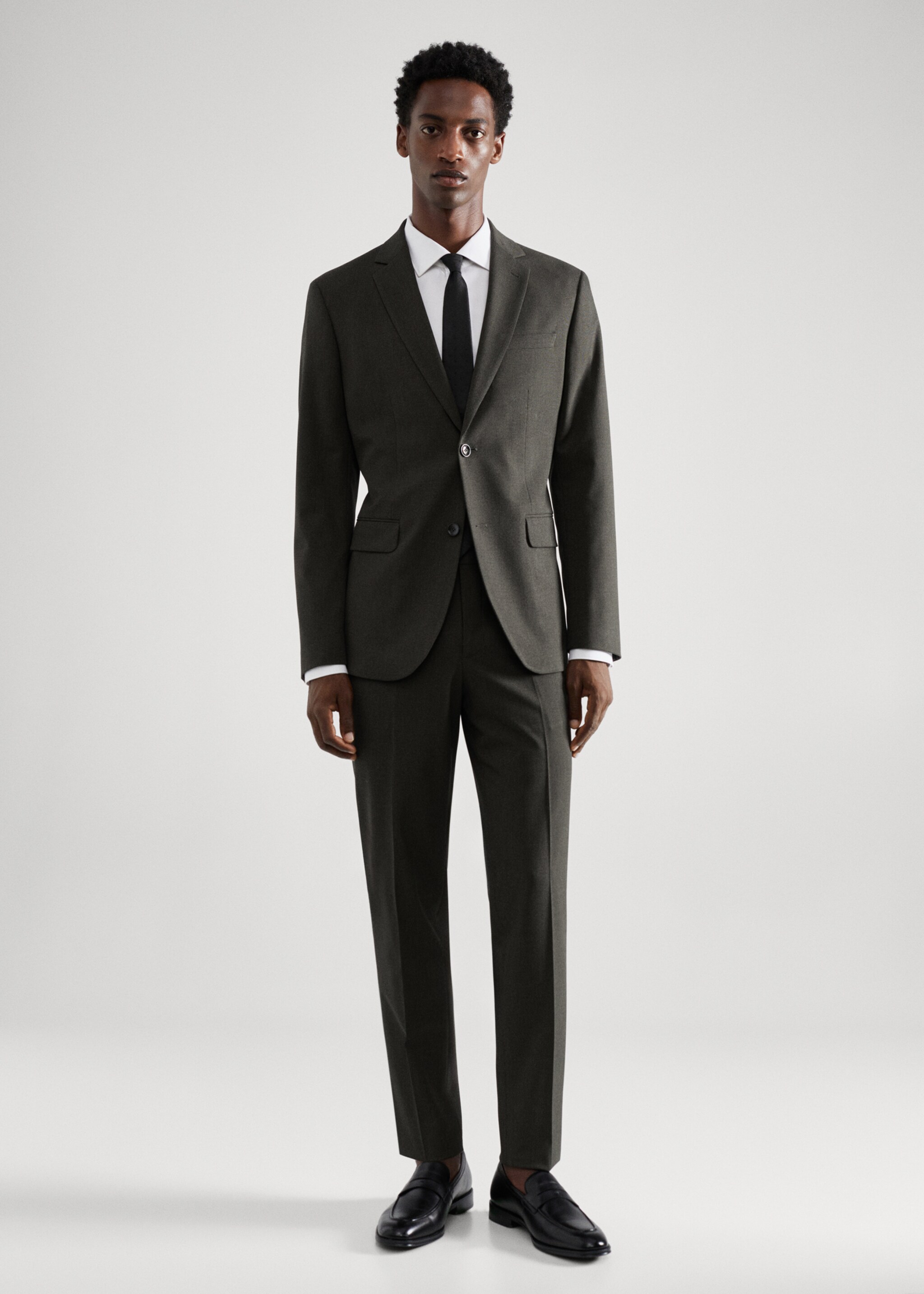 Stretch fabric slim-fit printed suit jacket - General plane