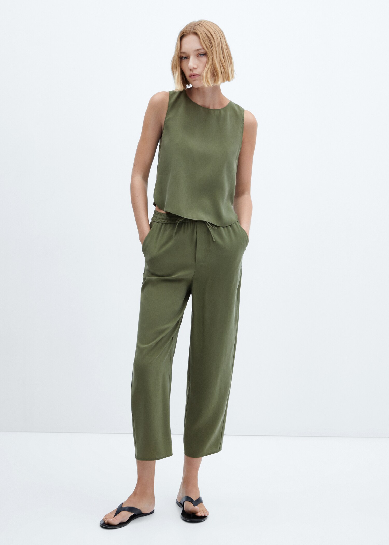 Blusa modal tirantes anchos - Plano general