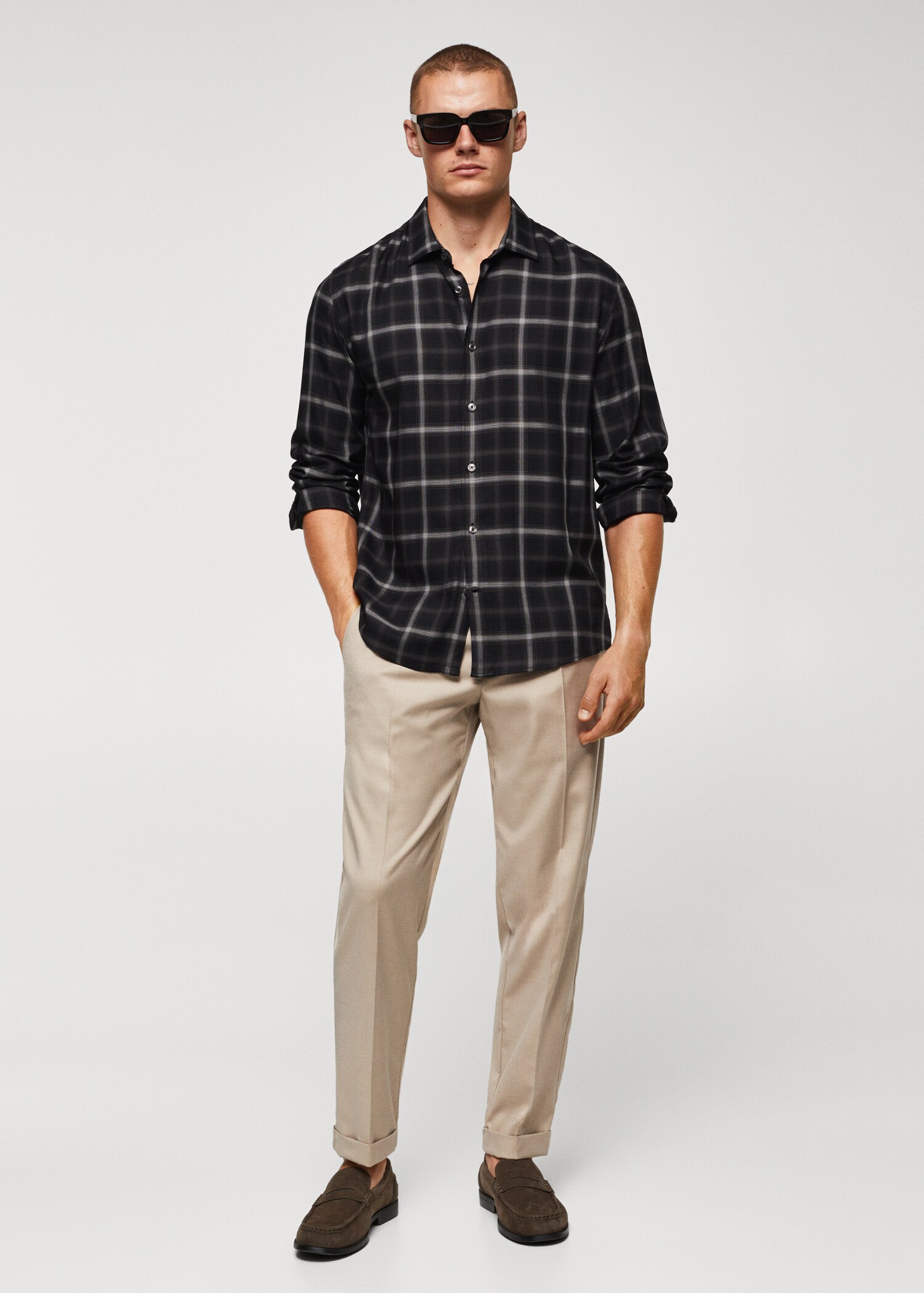 Chemise regular-fit carreaux-fenêtres - Plan général