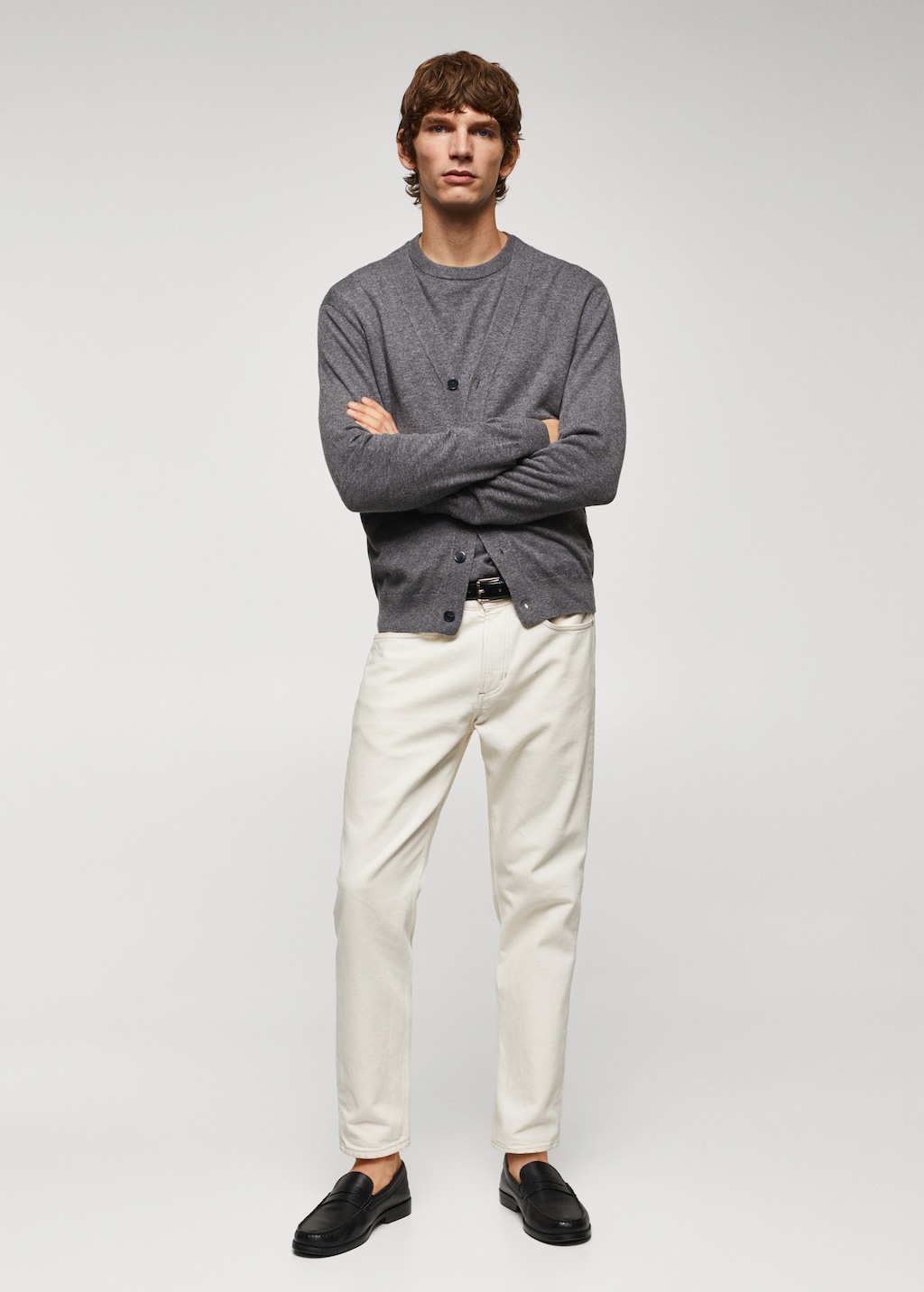 Wool-blend cardigan - Men | MANGO OUTLET USA