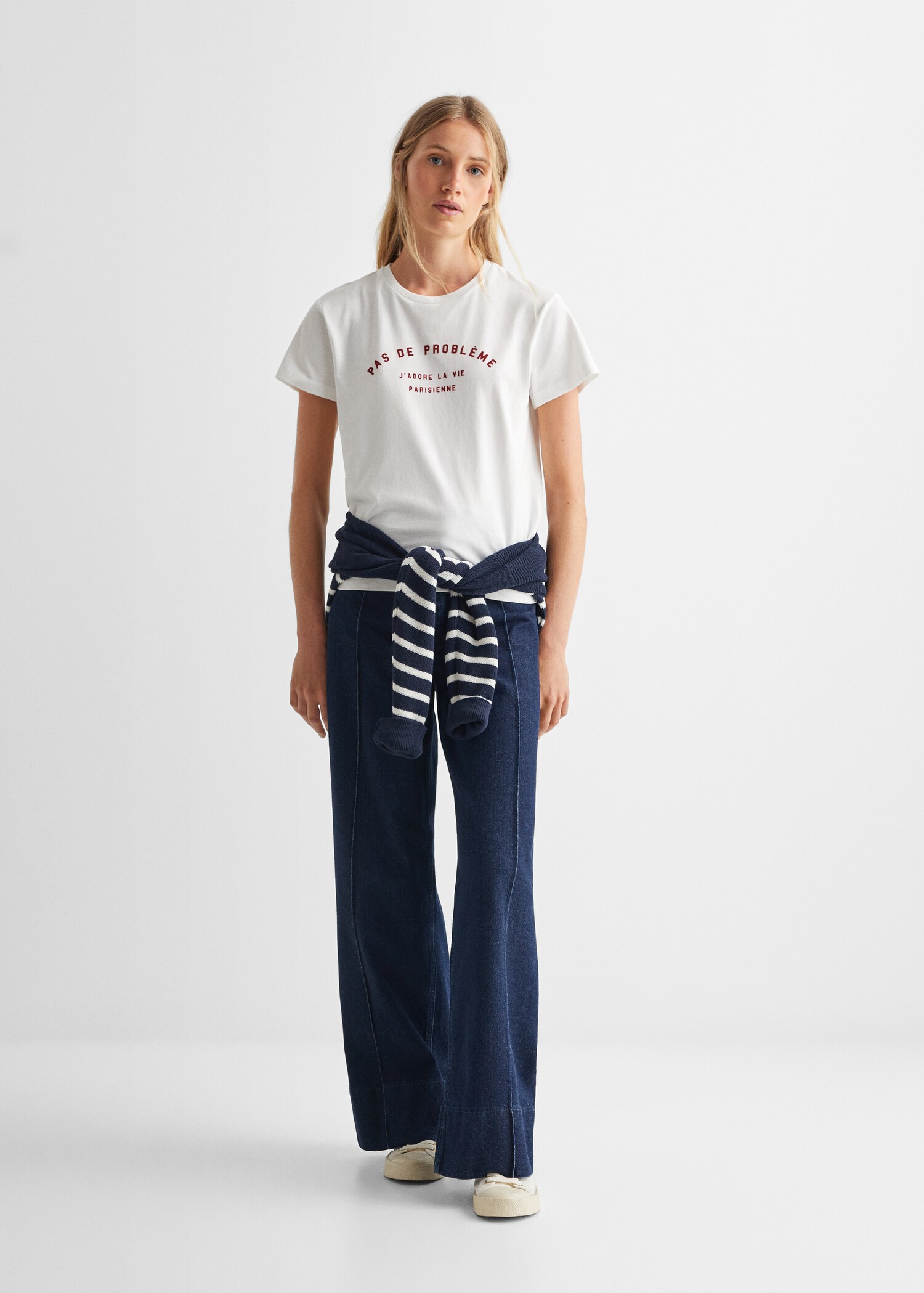 Camiseta mensaje estampado - Plano general