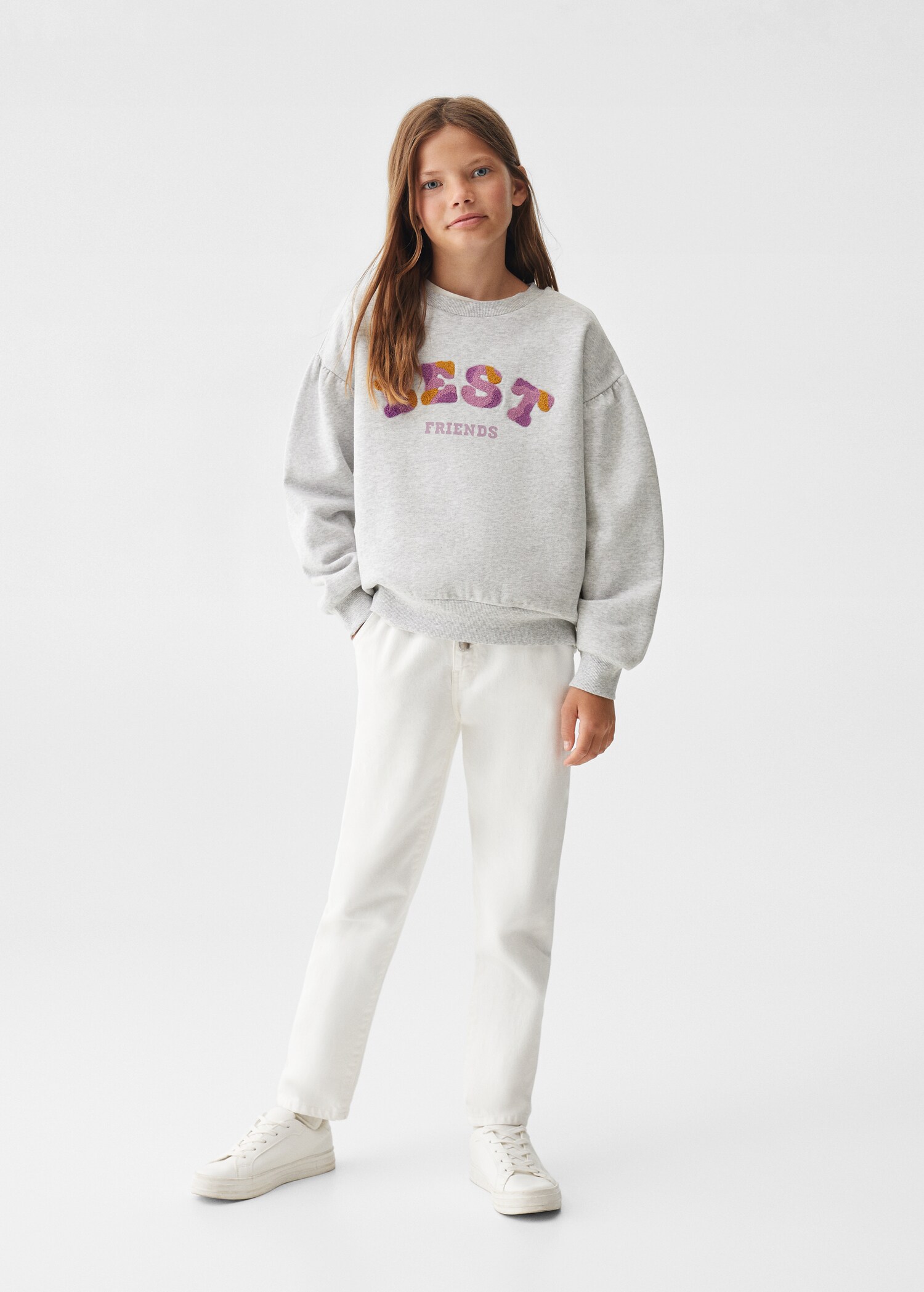 Sweat-shirt message brodé - Plan général