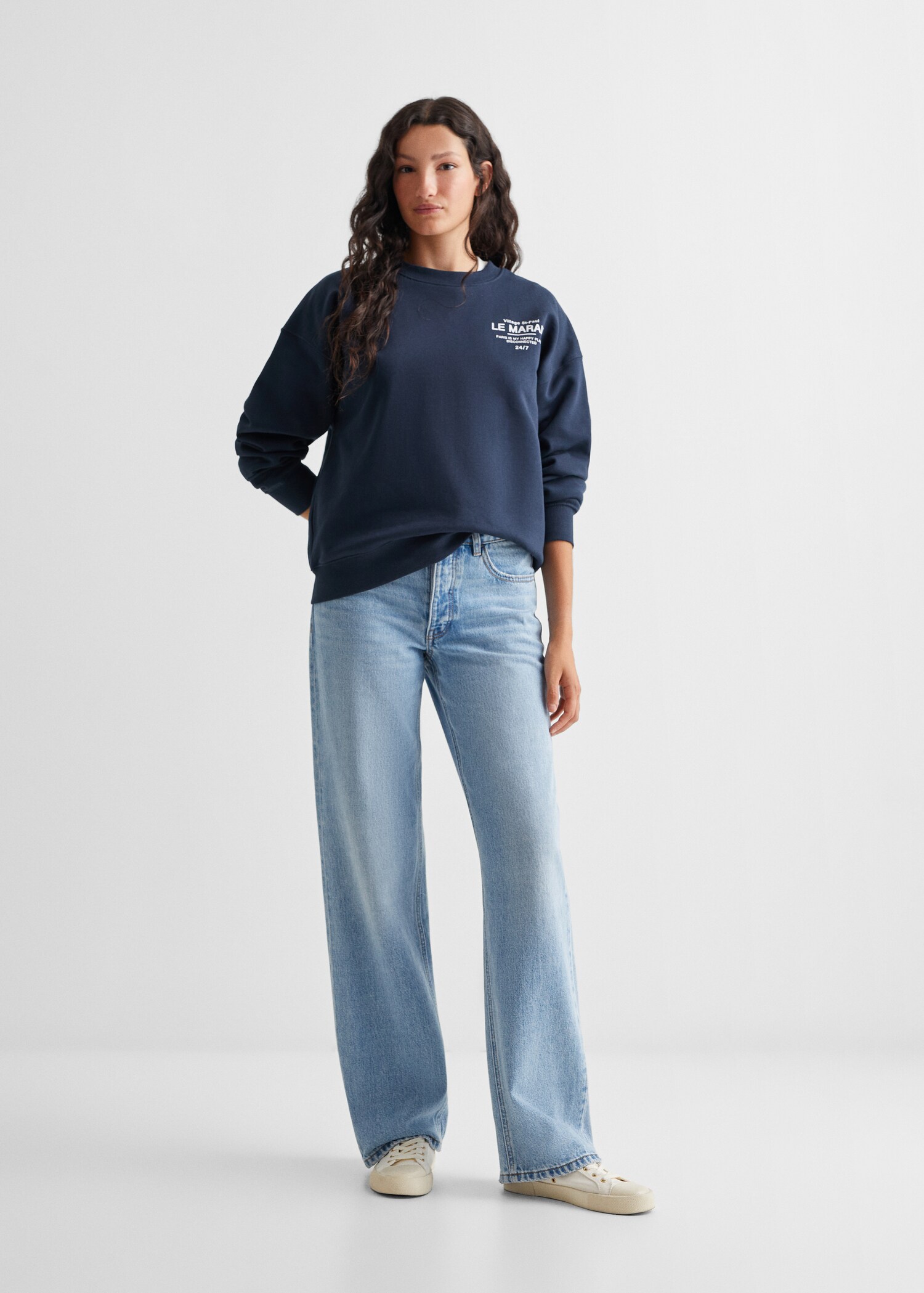 Printed cotton sweatshirt - General plane