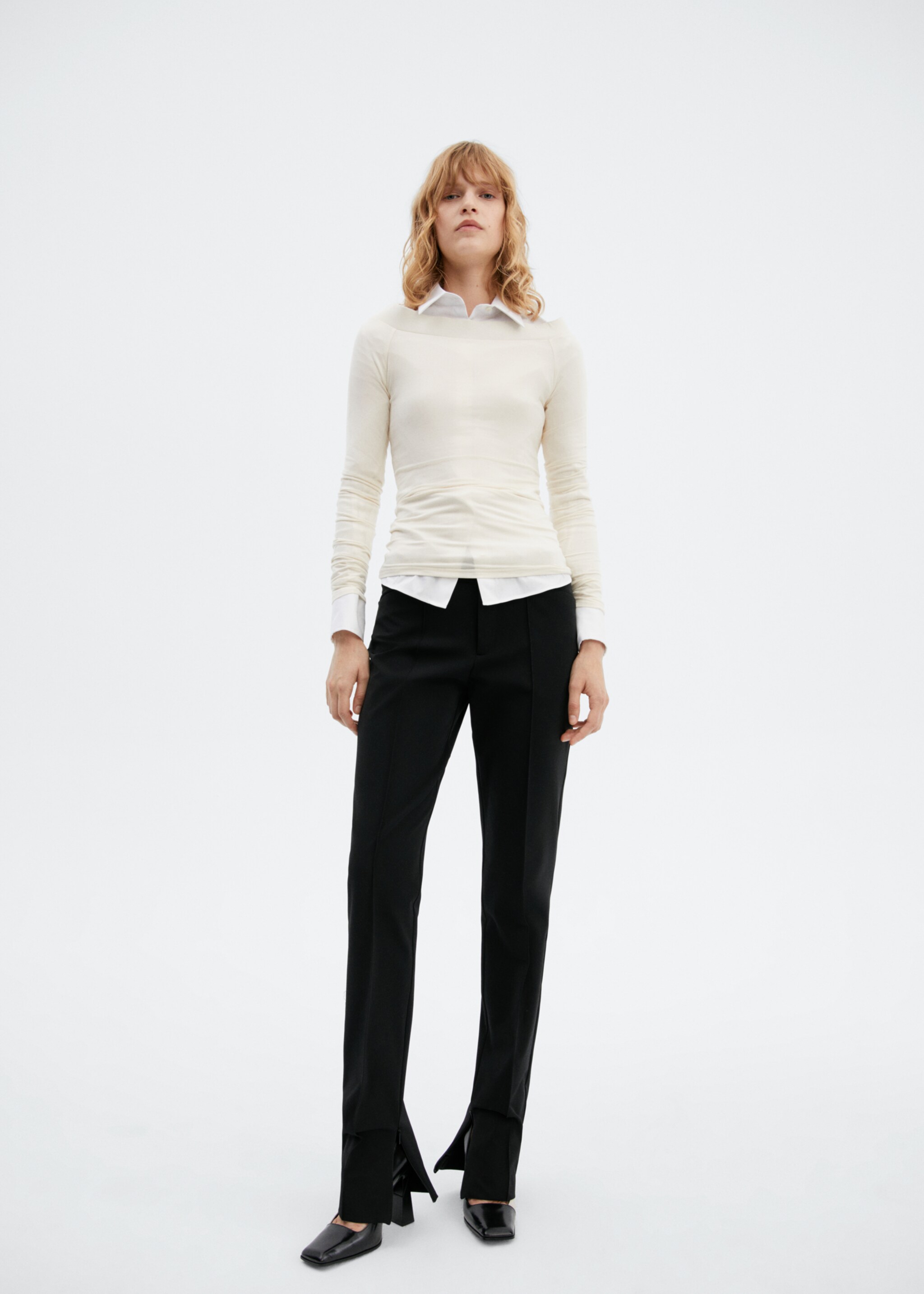 Zipped hem trousers - General plane, Black. Ref: 57046015-00.