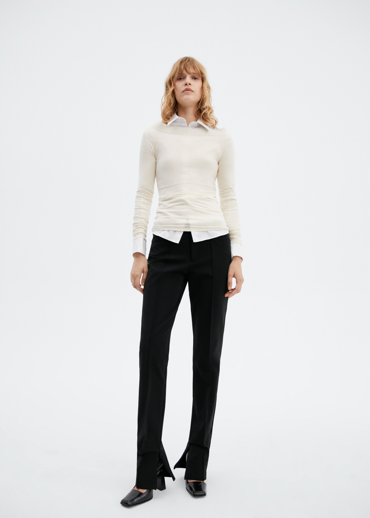 Pantaloni bordo inferiore zip - Piano generale