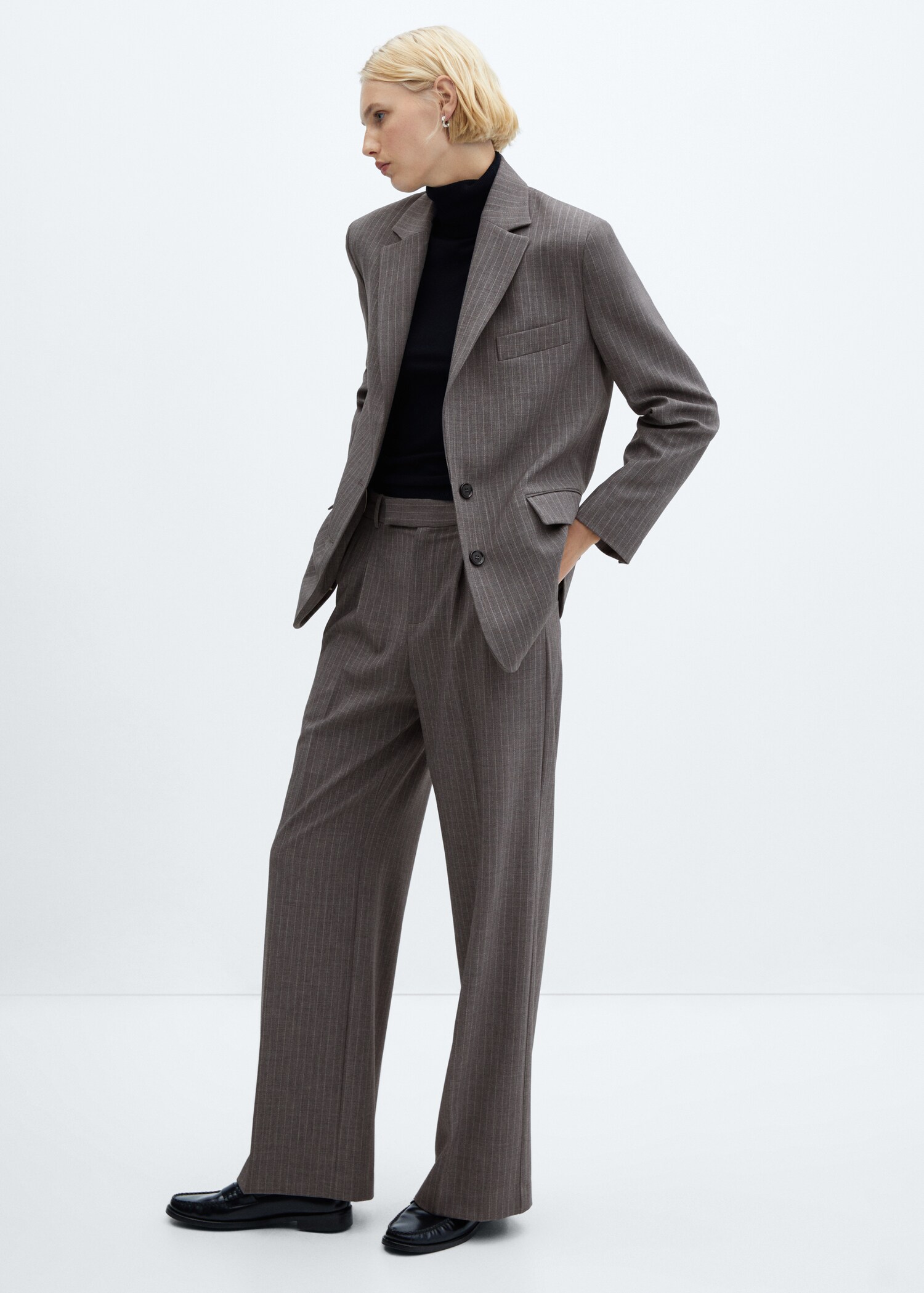 Pinstripe suit trousers - General plane