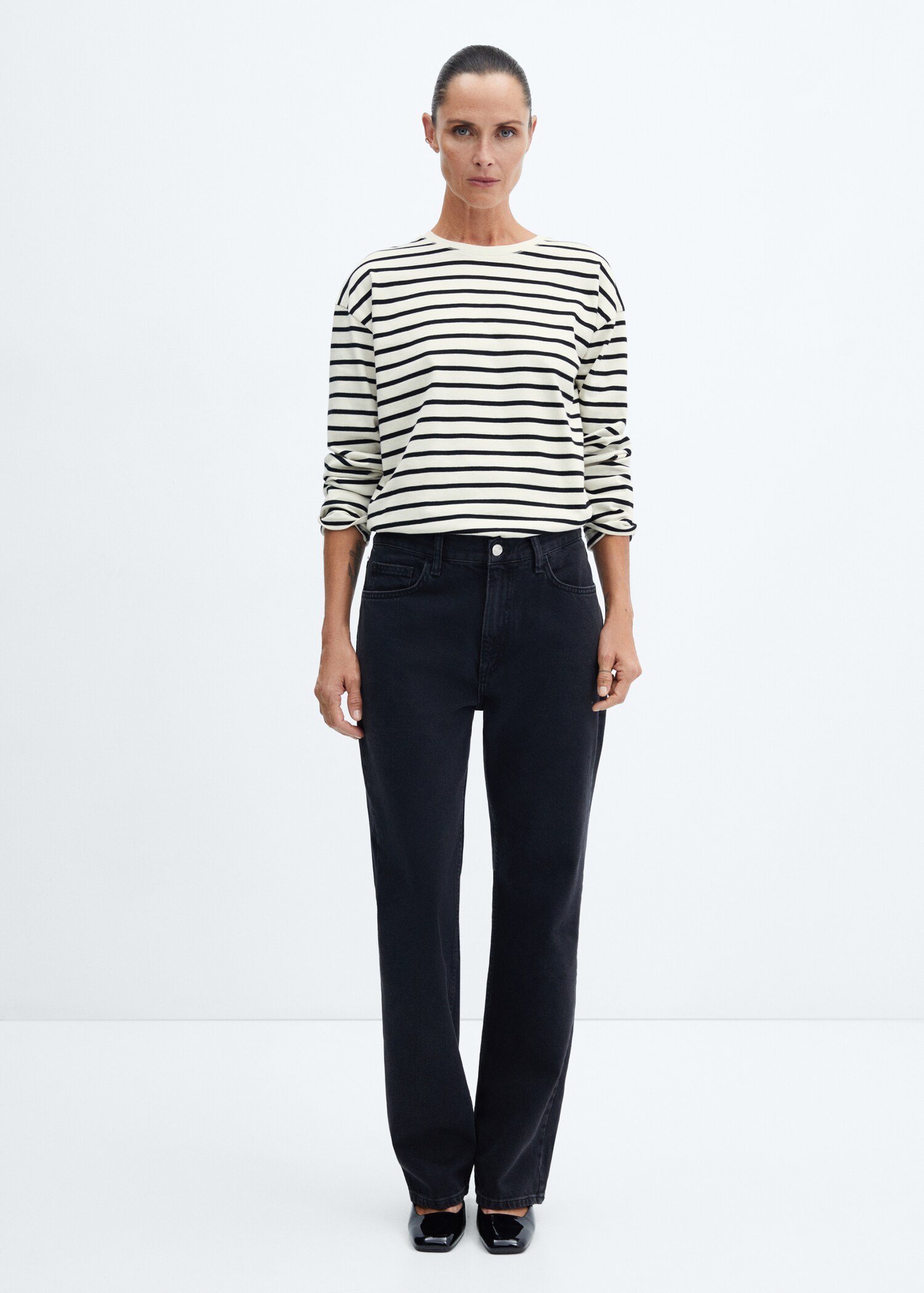 Striped round-neck sweatshirt - General plane