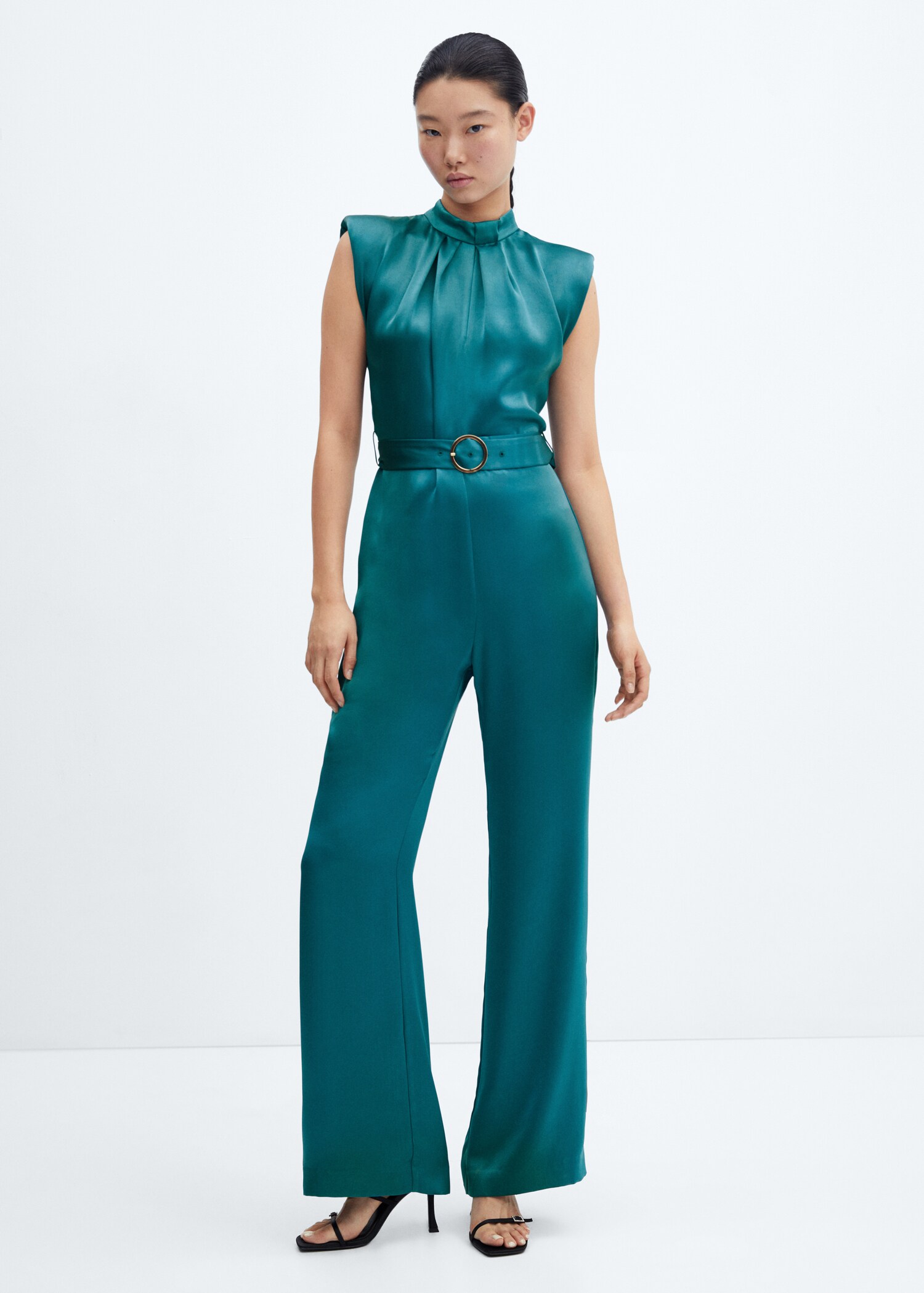 Jumpsuit axelvaddar skärp - Allmän bild