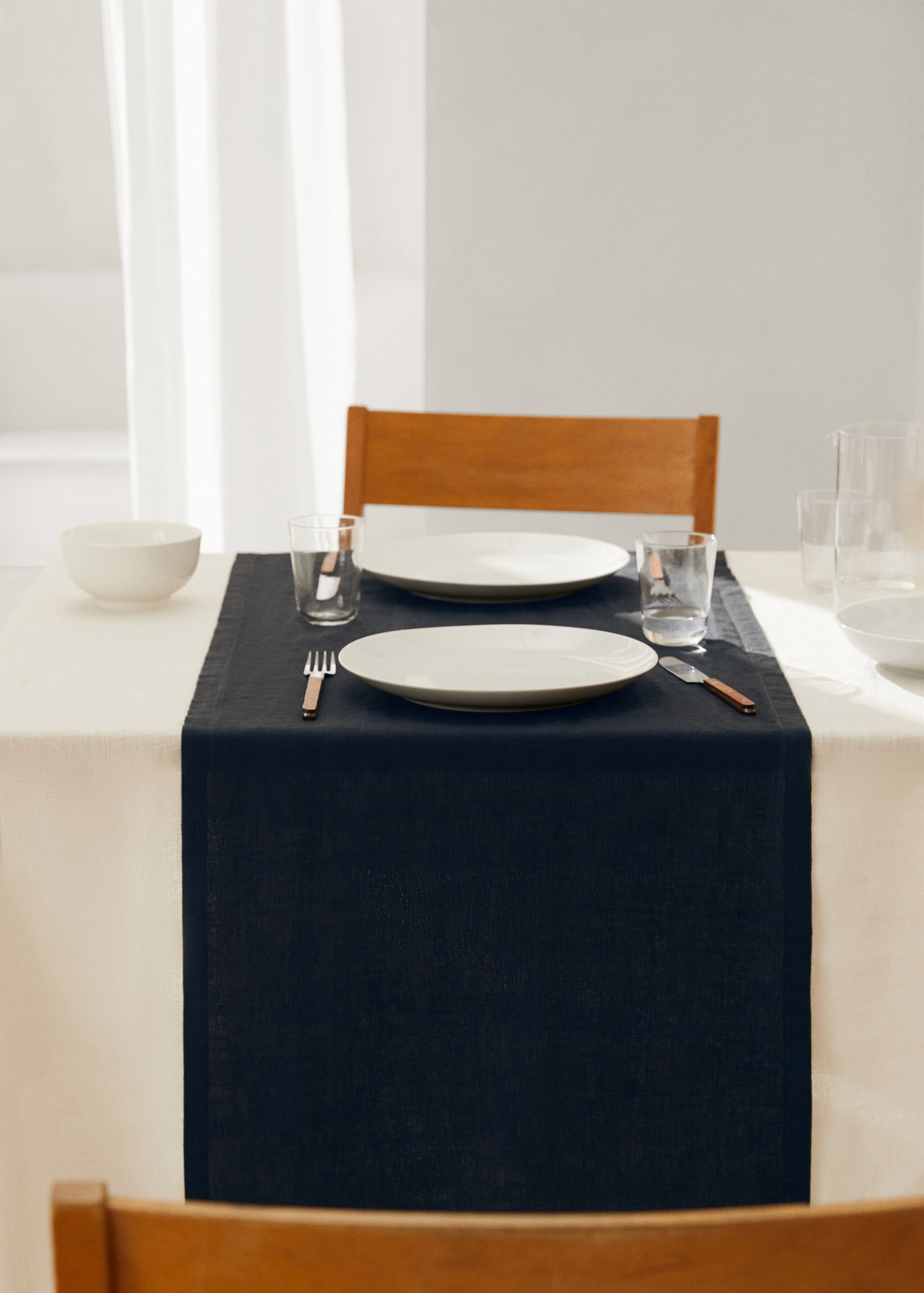 Chemin de table 100 % lin 50x160 cm - Plan général