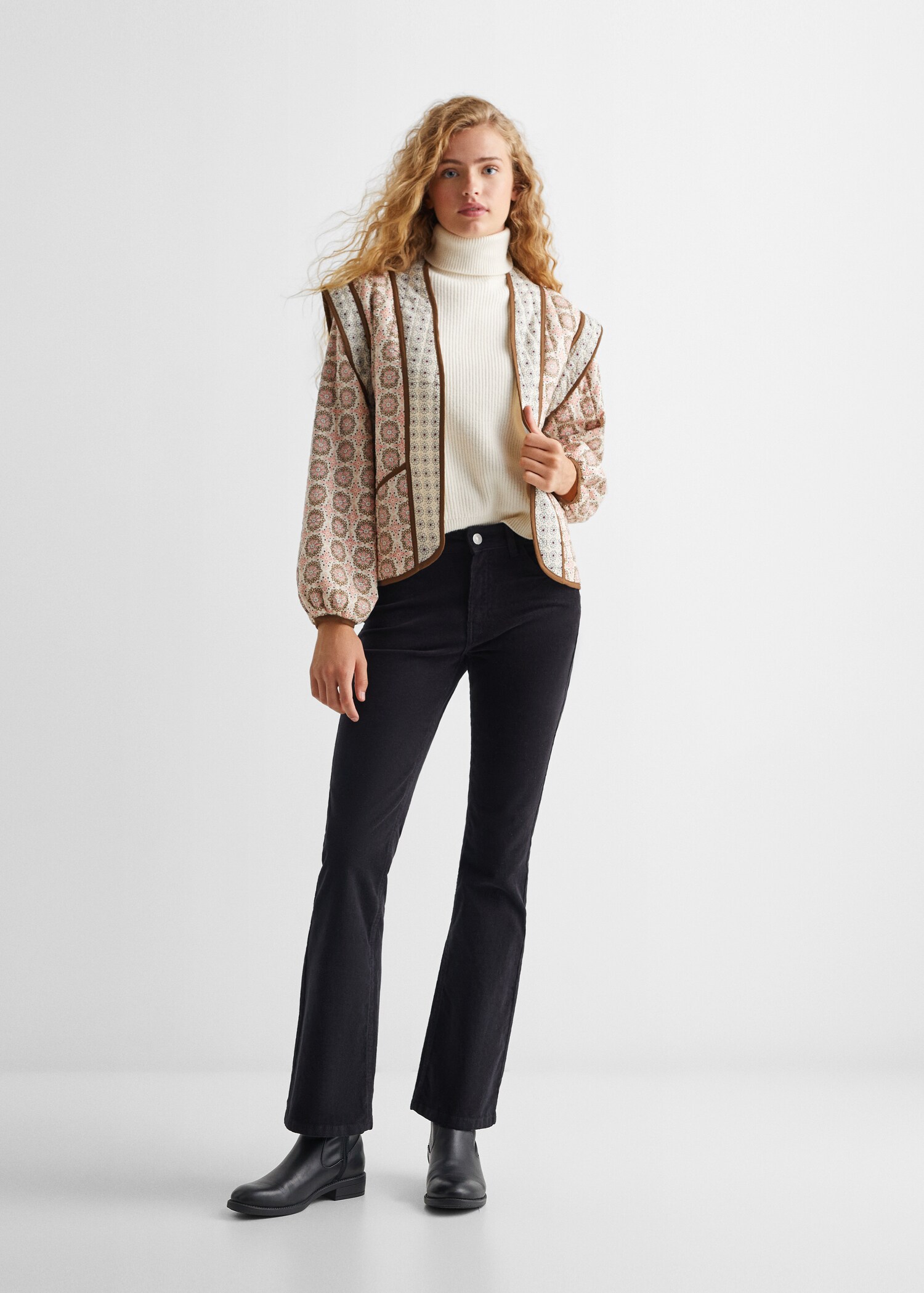 Printed quilted jacket - General plane