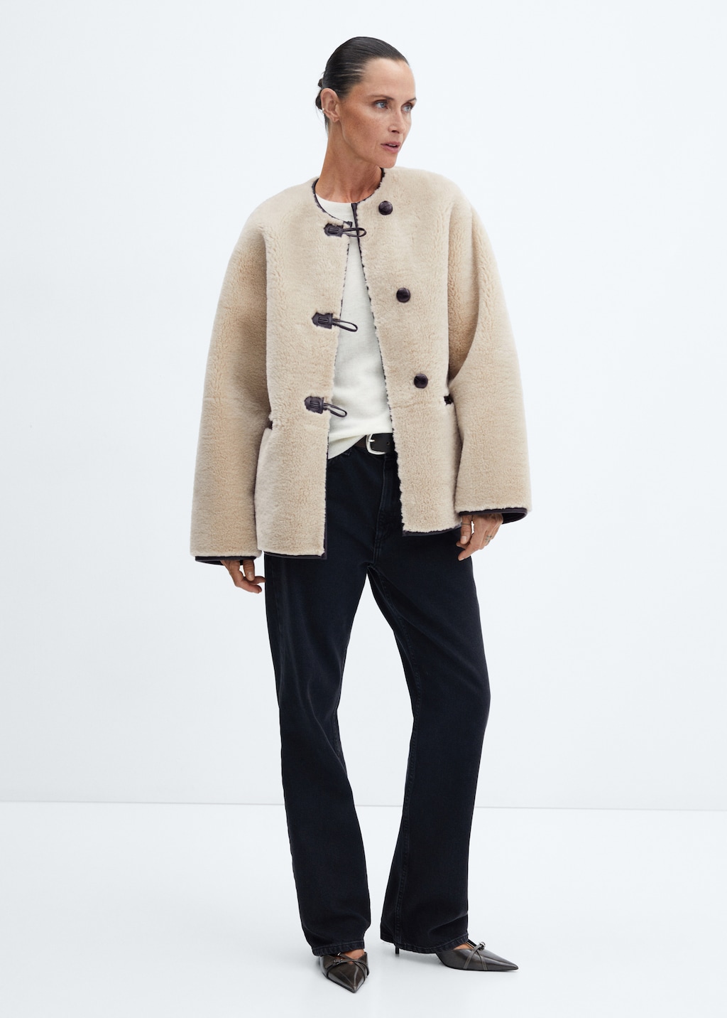 Manteau mango fourrure online