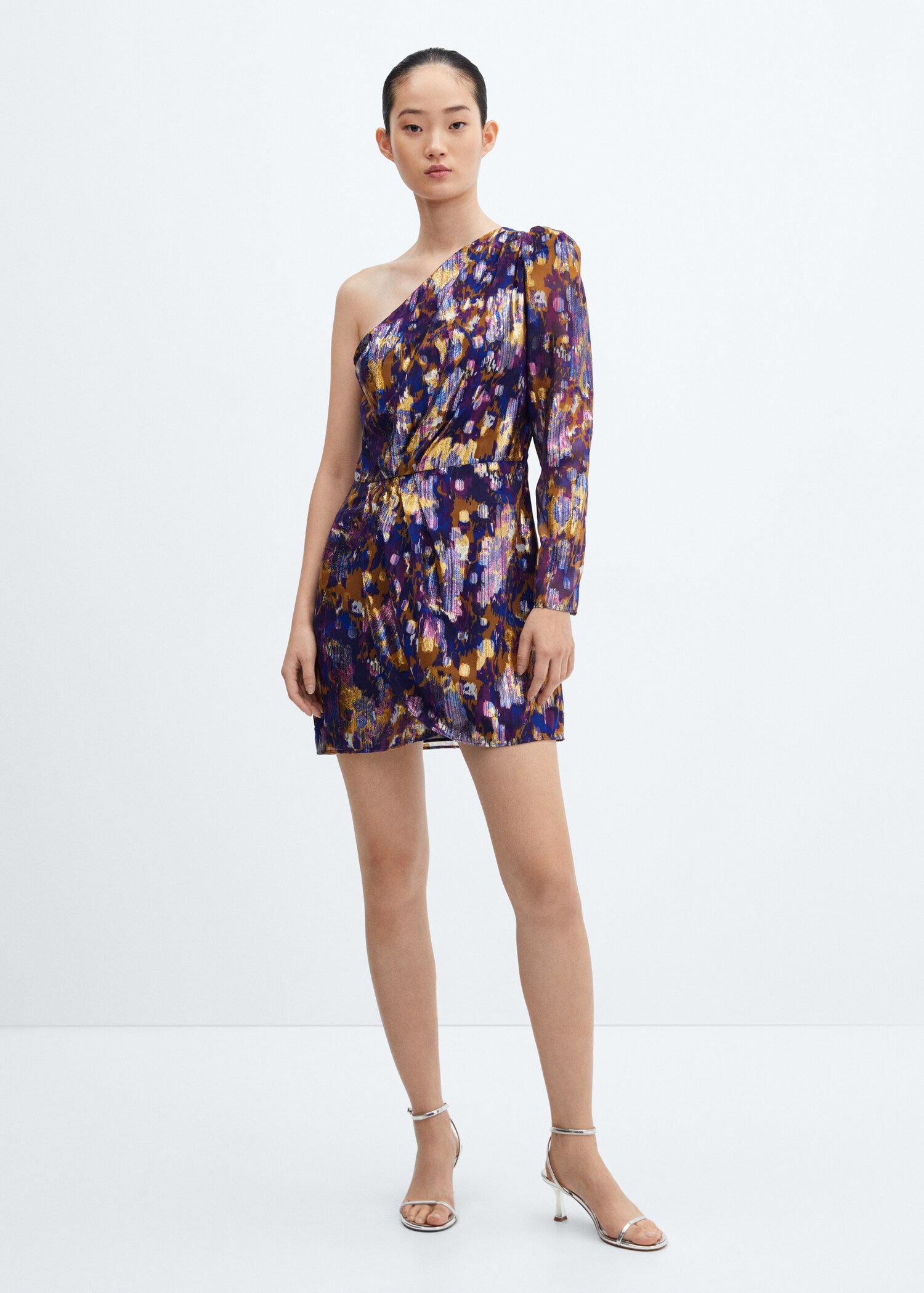 Printed asymmetrical dress - General plane