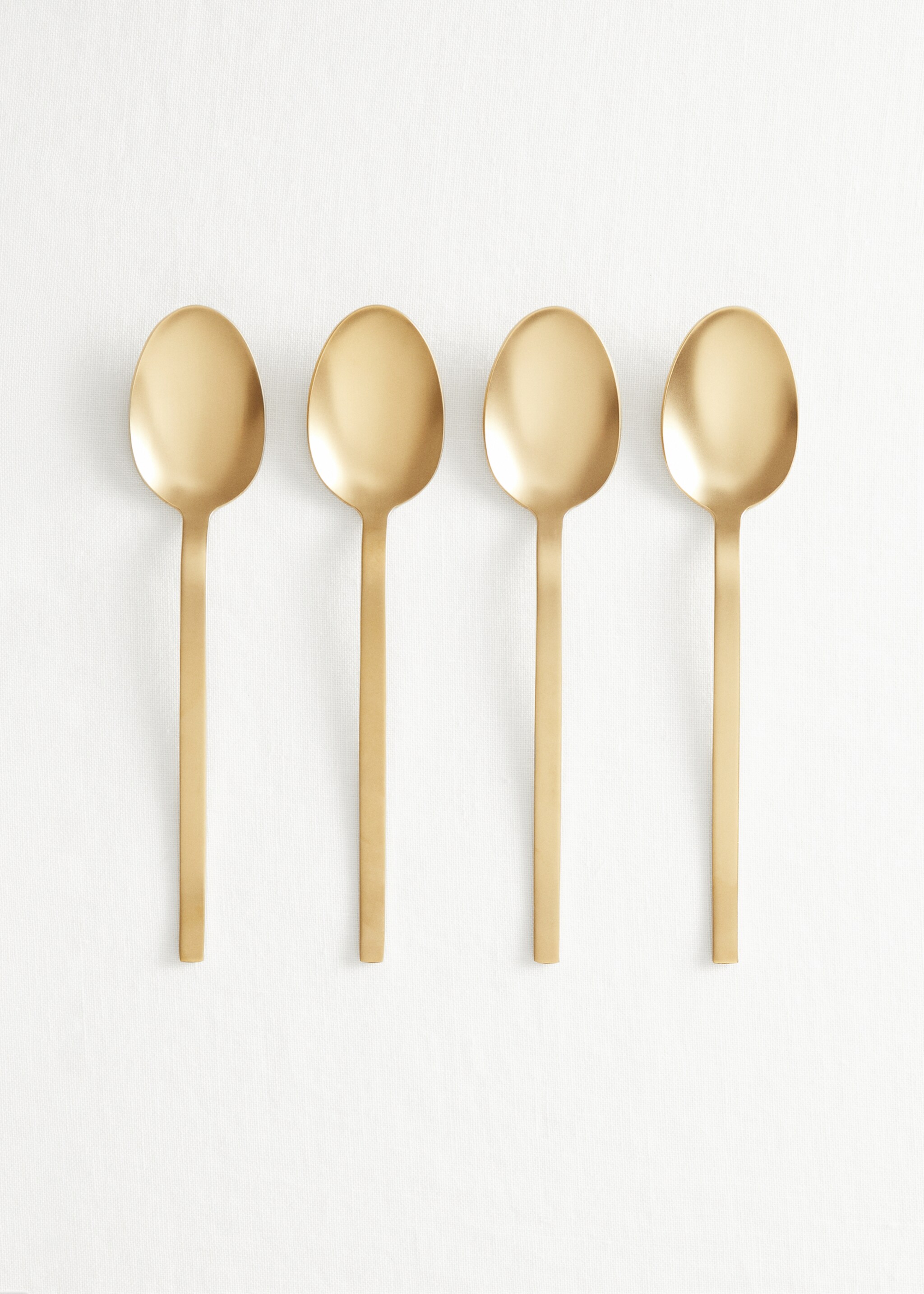 4-pack of 100% steel gold spoons - General plane