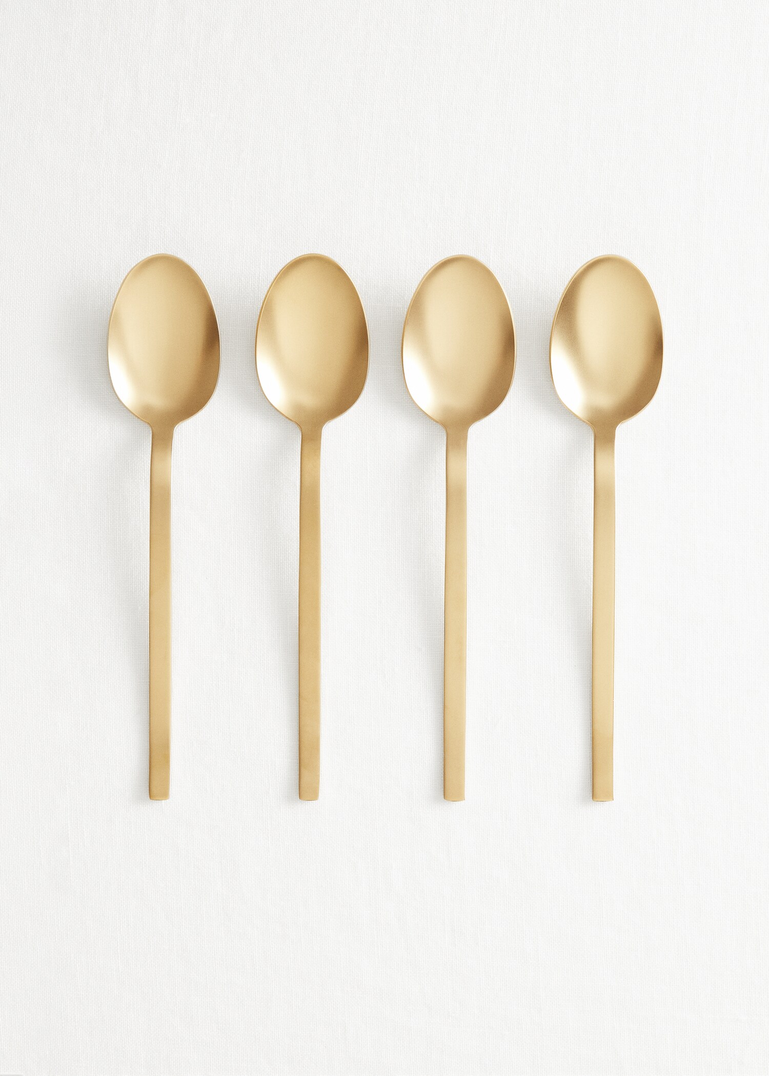 4-pack of 100% steel gold spoons - General plane