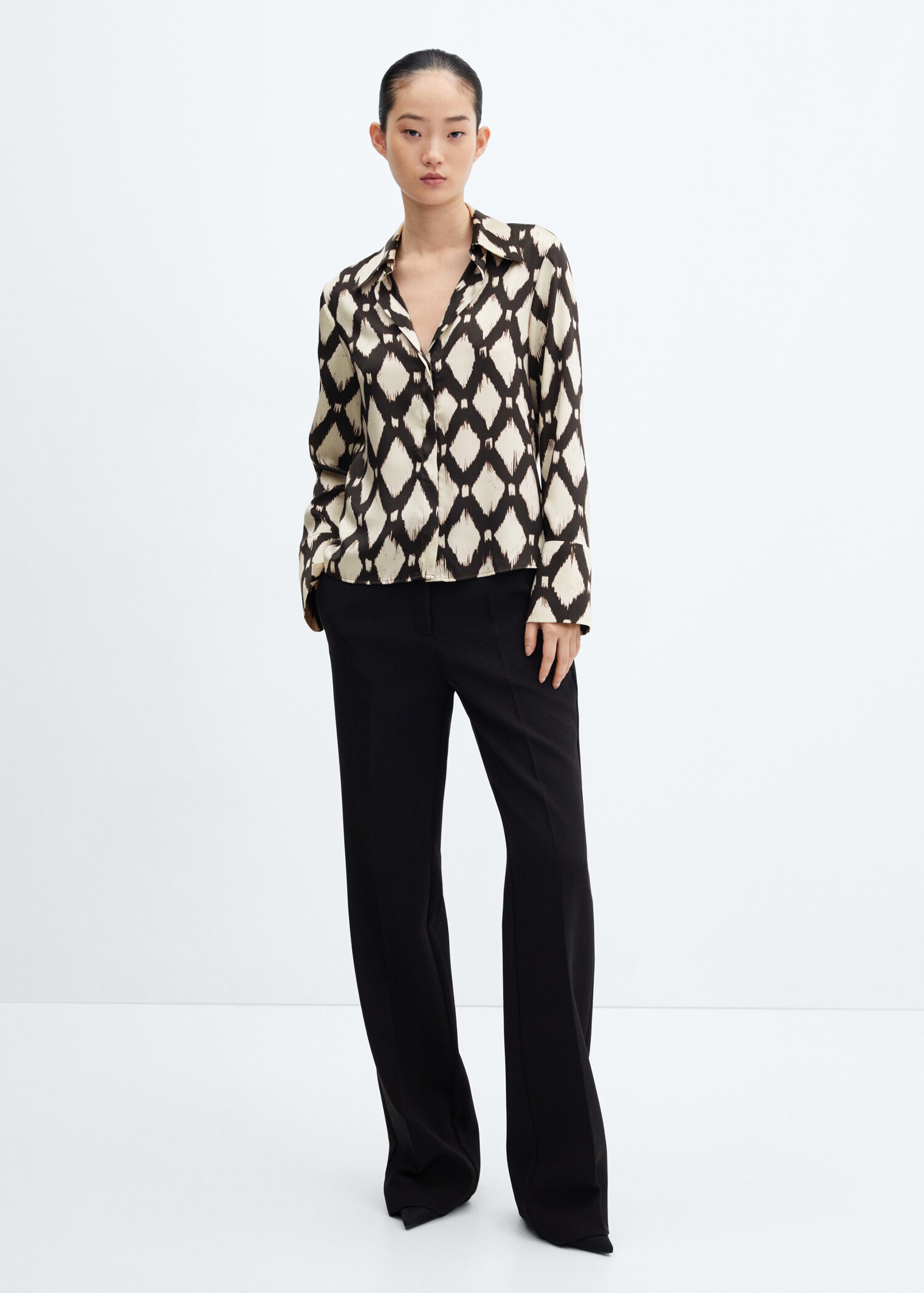 Satin print shirt - General plane