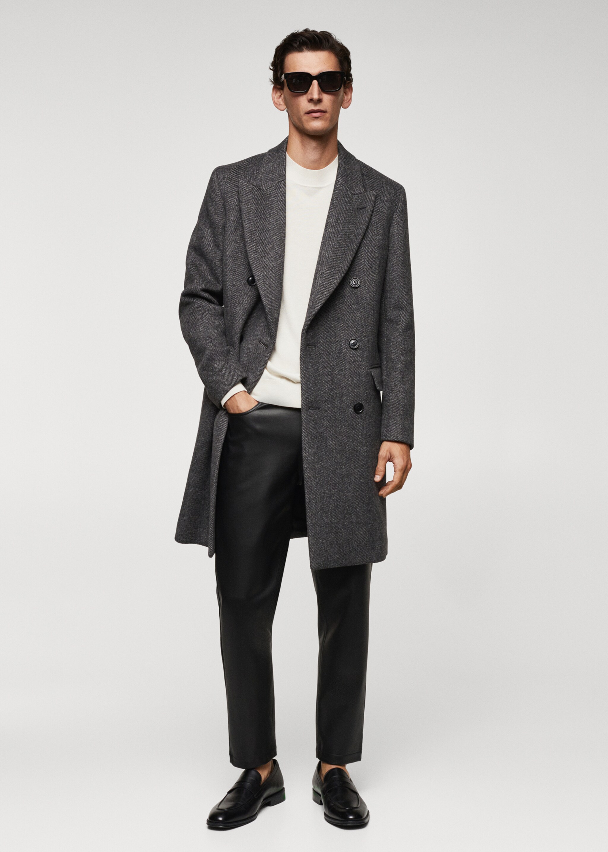 Pantalon slim-fit simili-cuir - Plan général