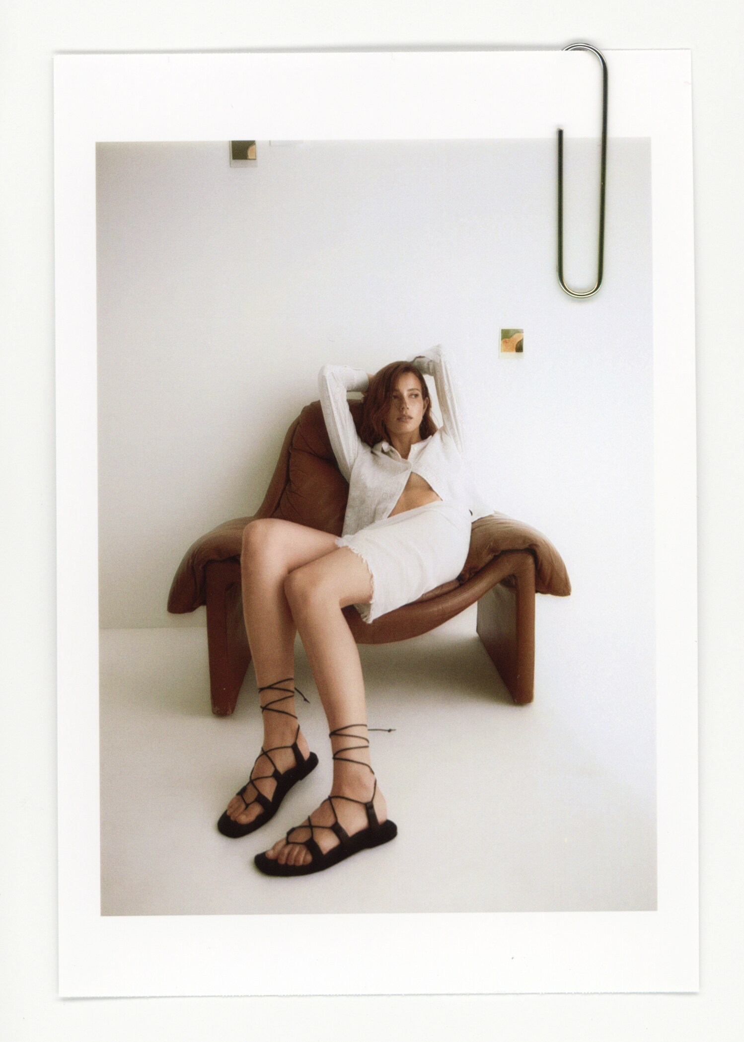 Leather straps sandals - General plane