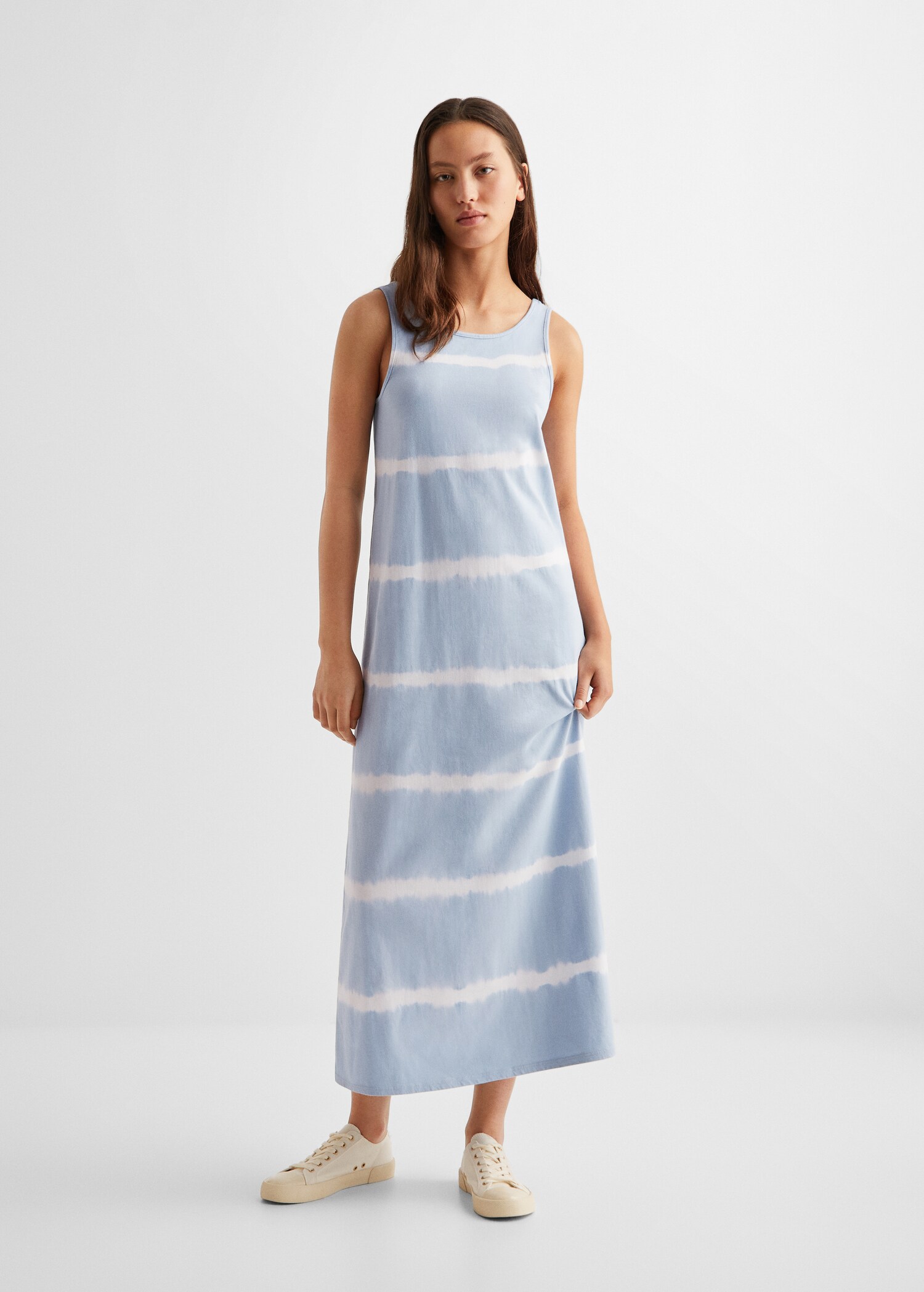 Striped long dress - General plane