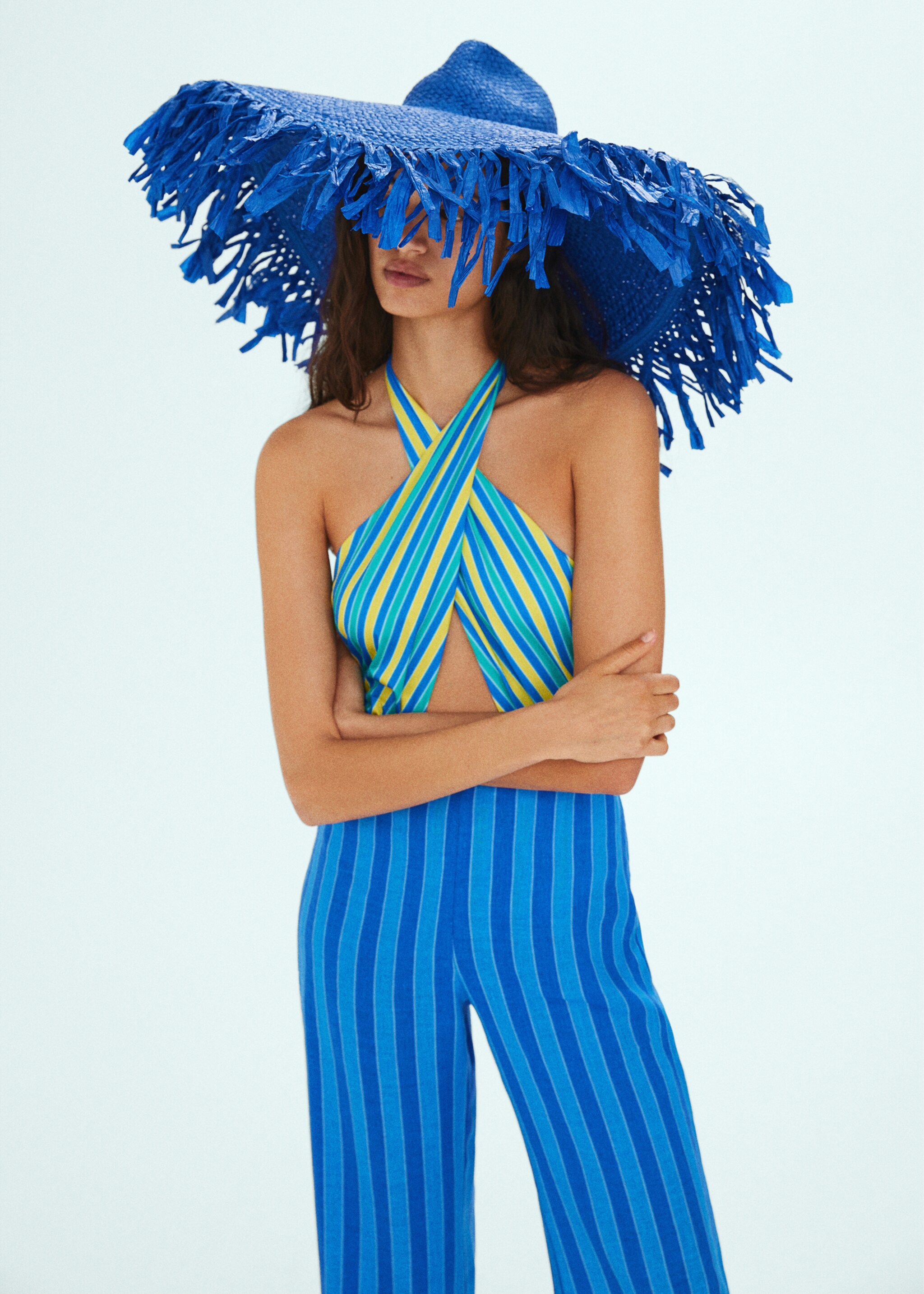 Maxihatt naturfibrer - Allmän bild, Blå. Ref: 57050248-00.