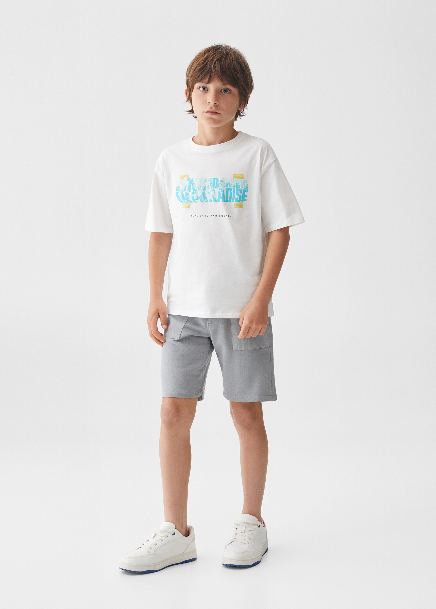 T-shirt estampada algodão - Plano geral