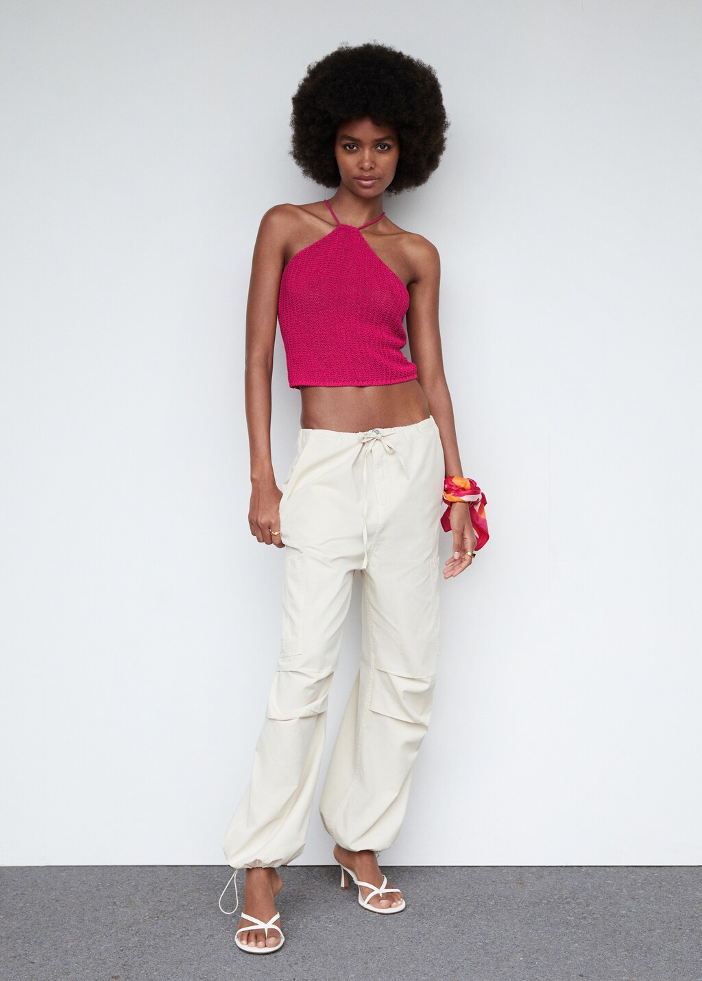 Halter neck crochet top - Women | MANGO OUTLET USA