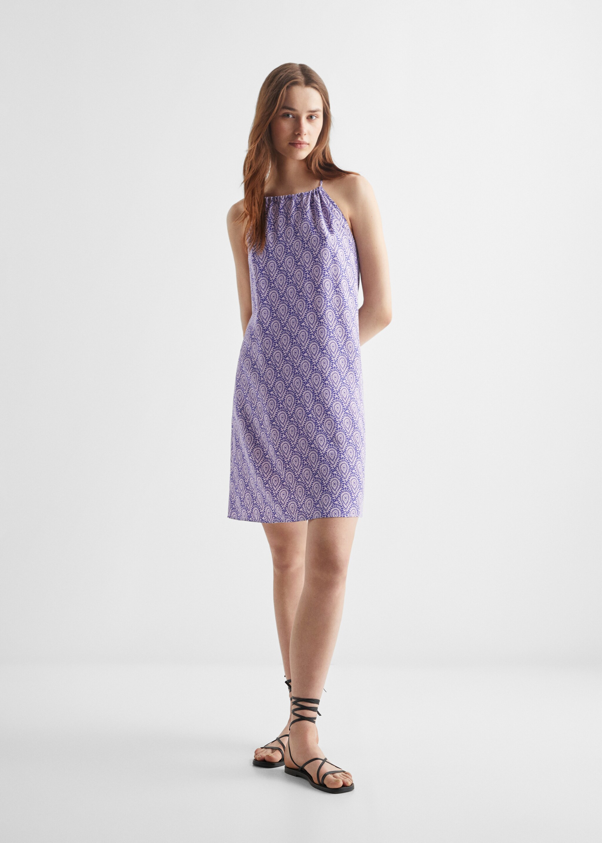 Print wrap dress - General plane, Light/Pastel Purple. Ref: 57050455-00.