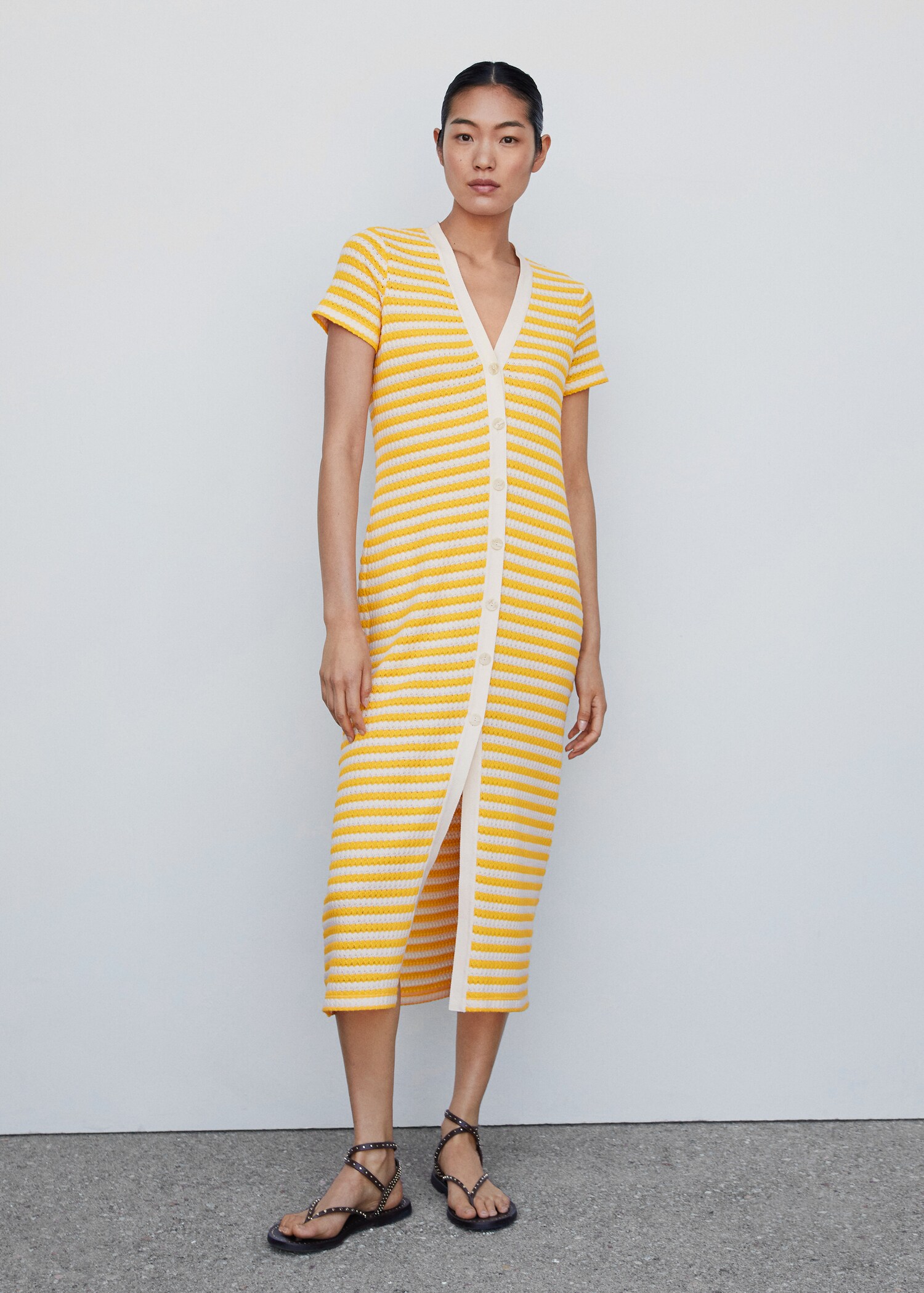 Striped jersey dress - General plane