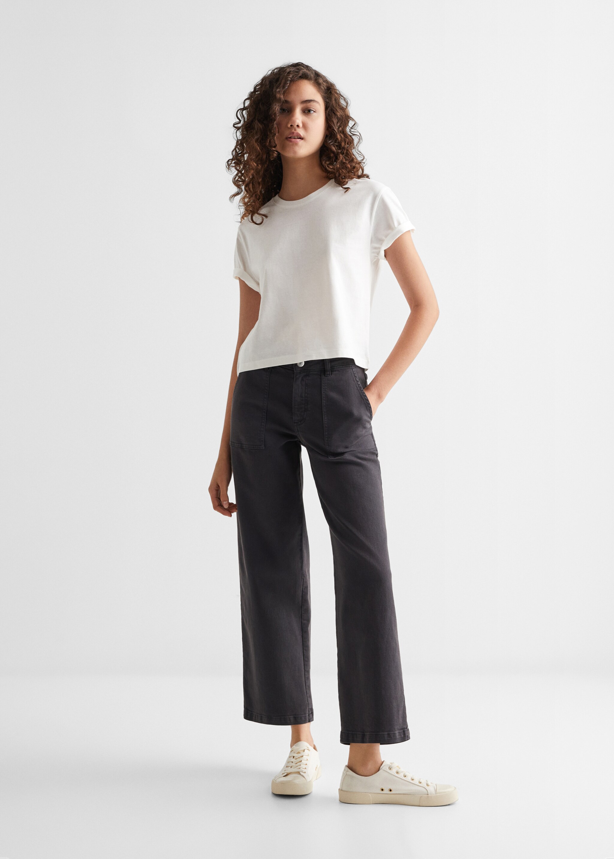 T-shirt coton imprimé - Plan général, Blanc cassé. Ref: 57050478-00.