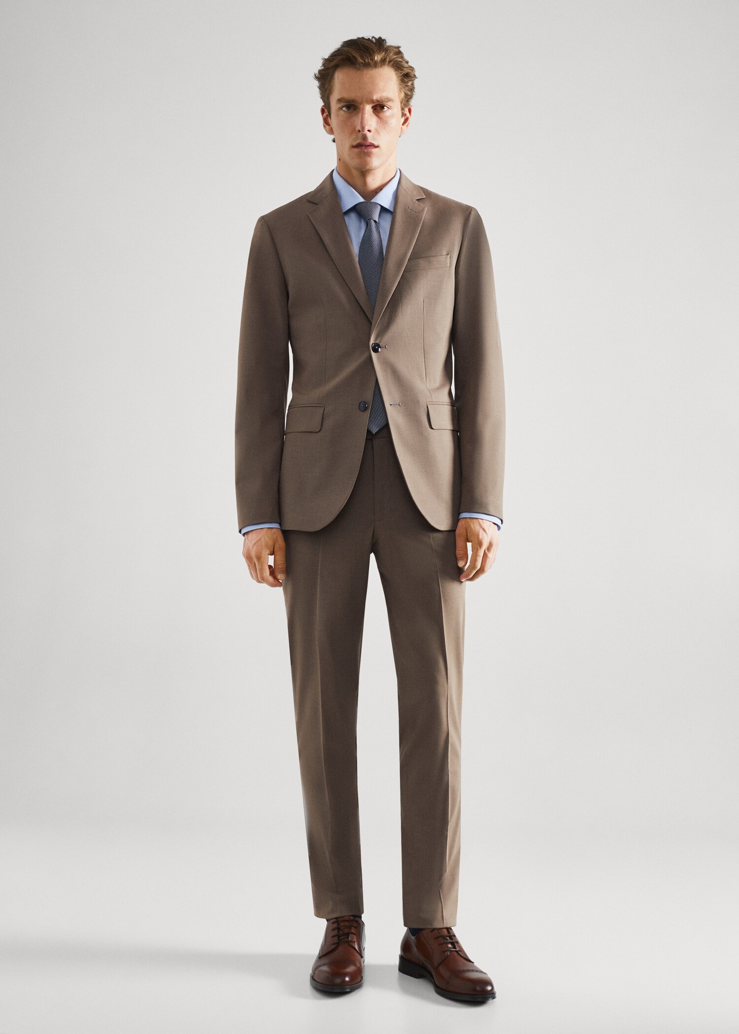 Slim Fit-Anzugjacke aus Comfort-Stretch-Gewebe - Allgemeine Ansicht