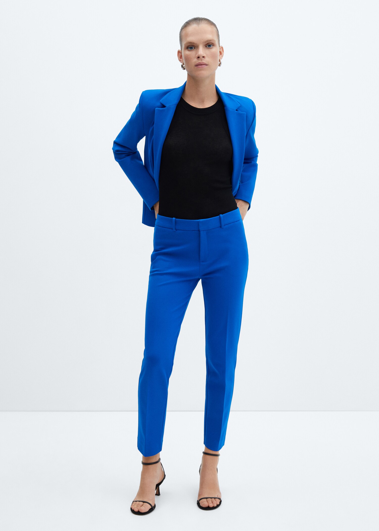 Gerade Hose aus Romanit-Jersey - Allgemeine Ansicht