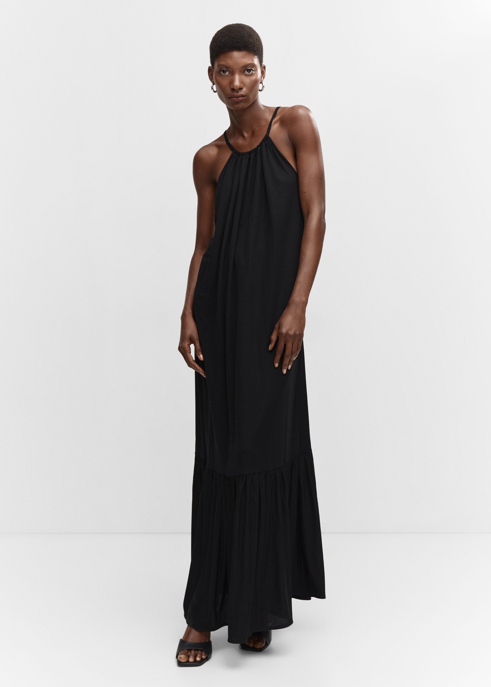 Cross-back maxi-dress Women MANGO OUTLET USA - Main Image