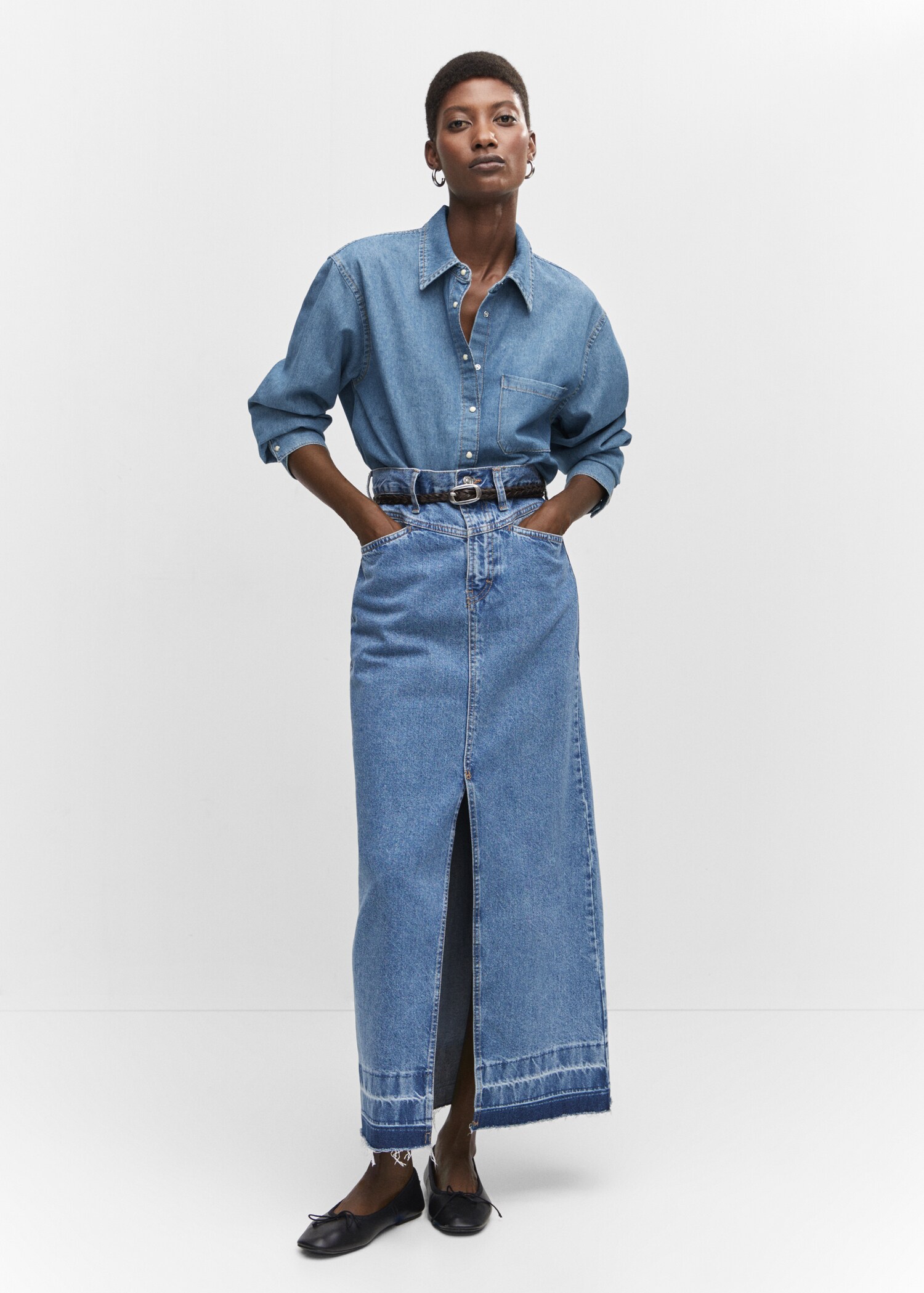 Pocket denim shirt - General plane