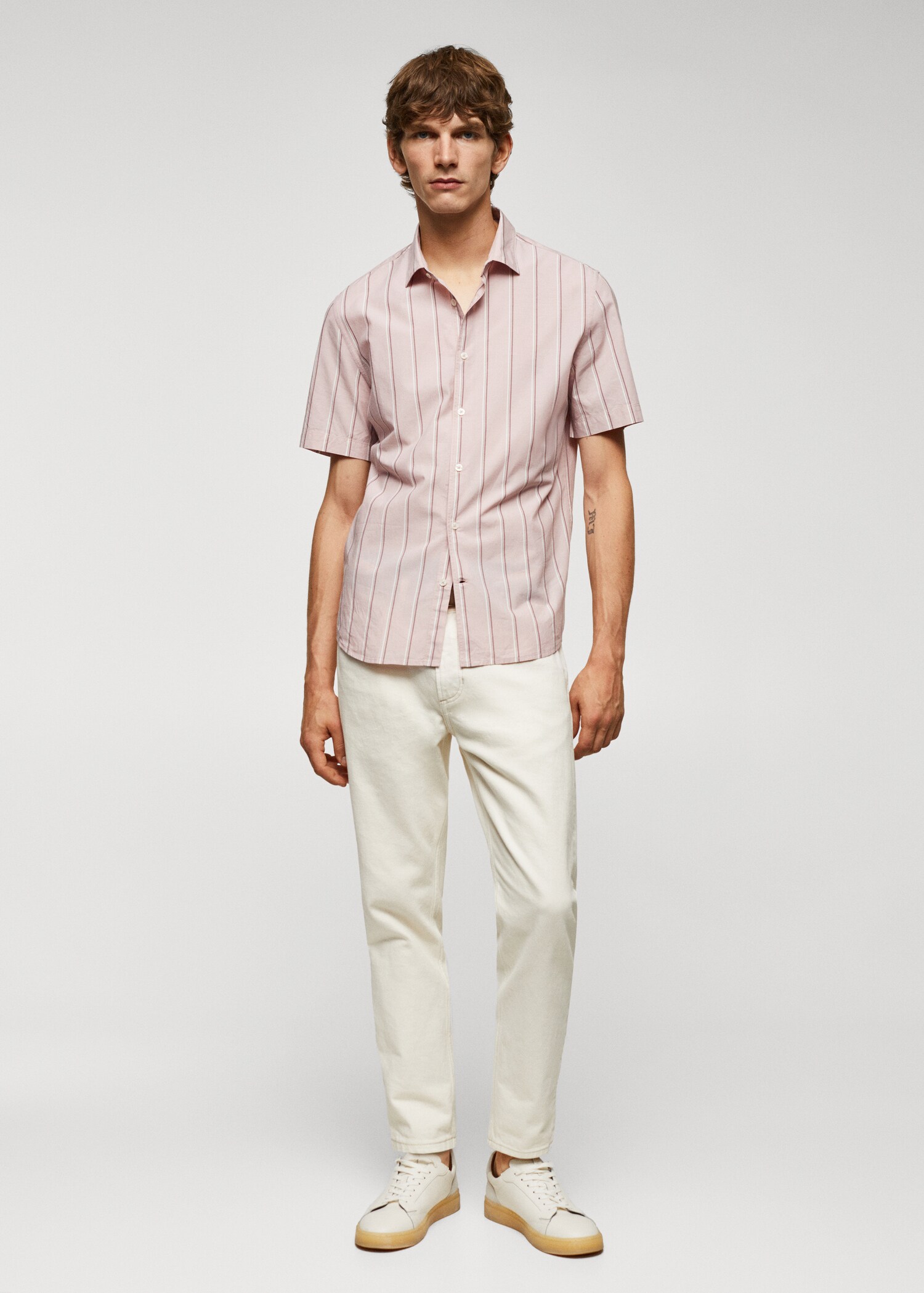 Chemise coton léger rayures - Plan général