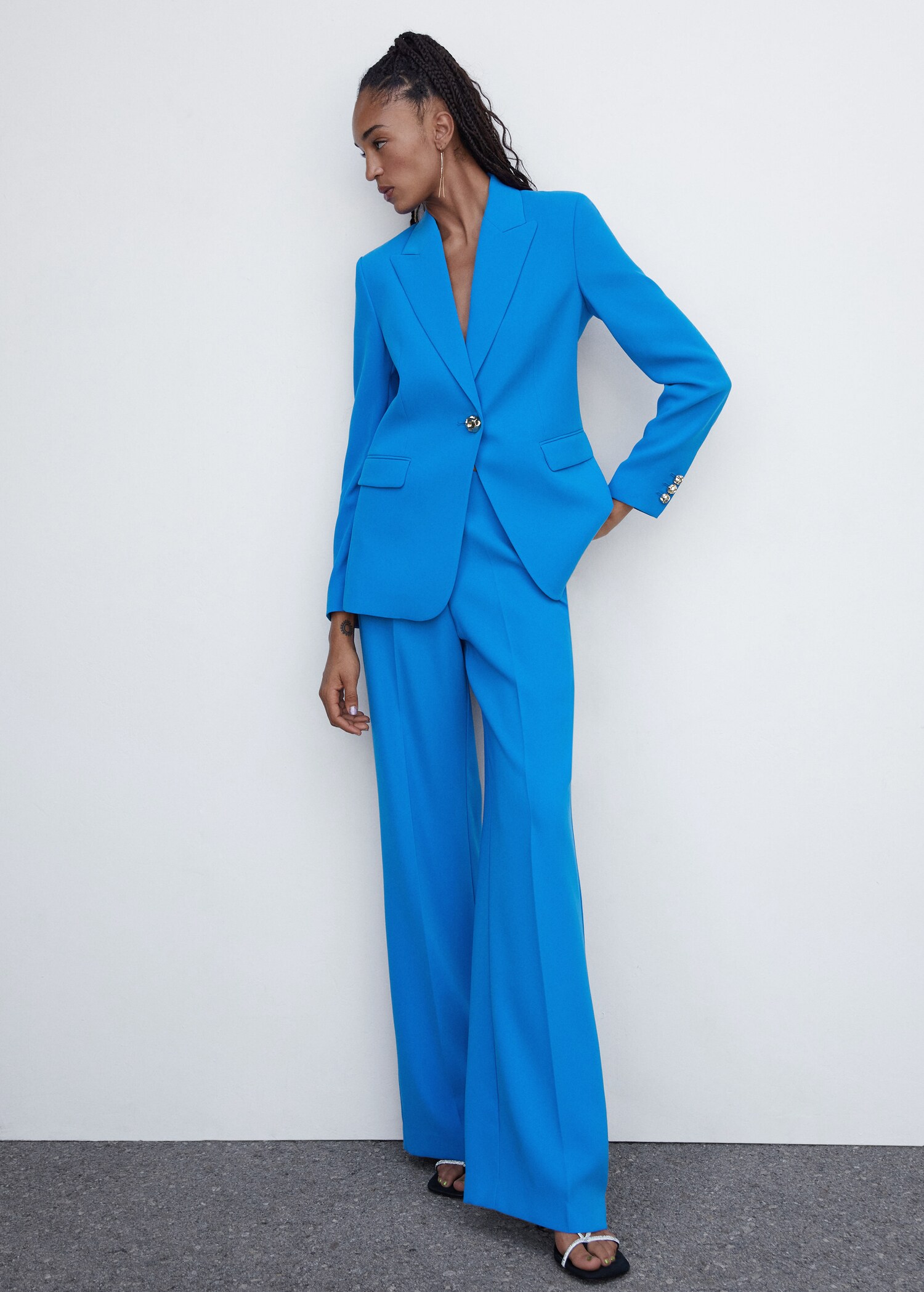Wide-leg suit pants - General plane