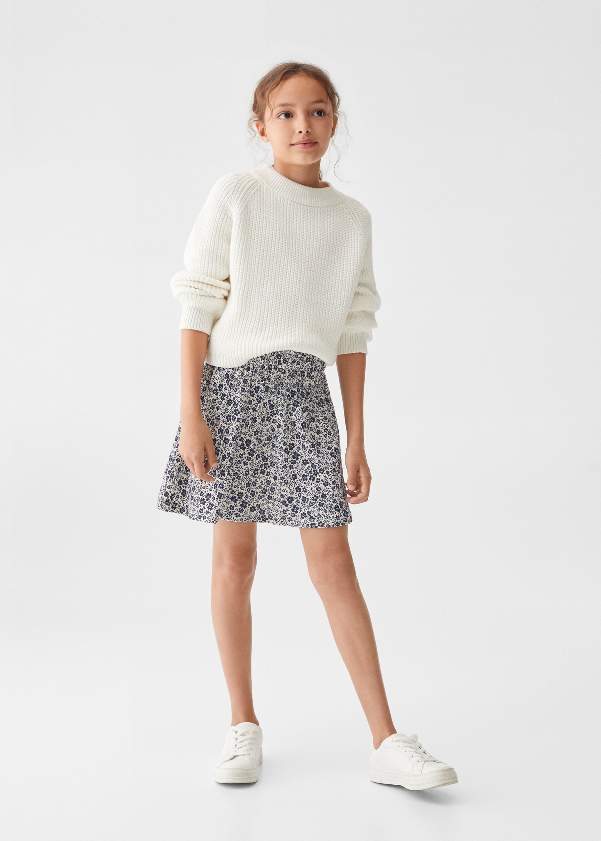 Floral print skirt - General plane, Navy. Ref: 57054778-00.