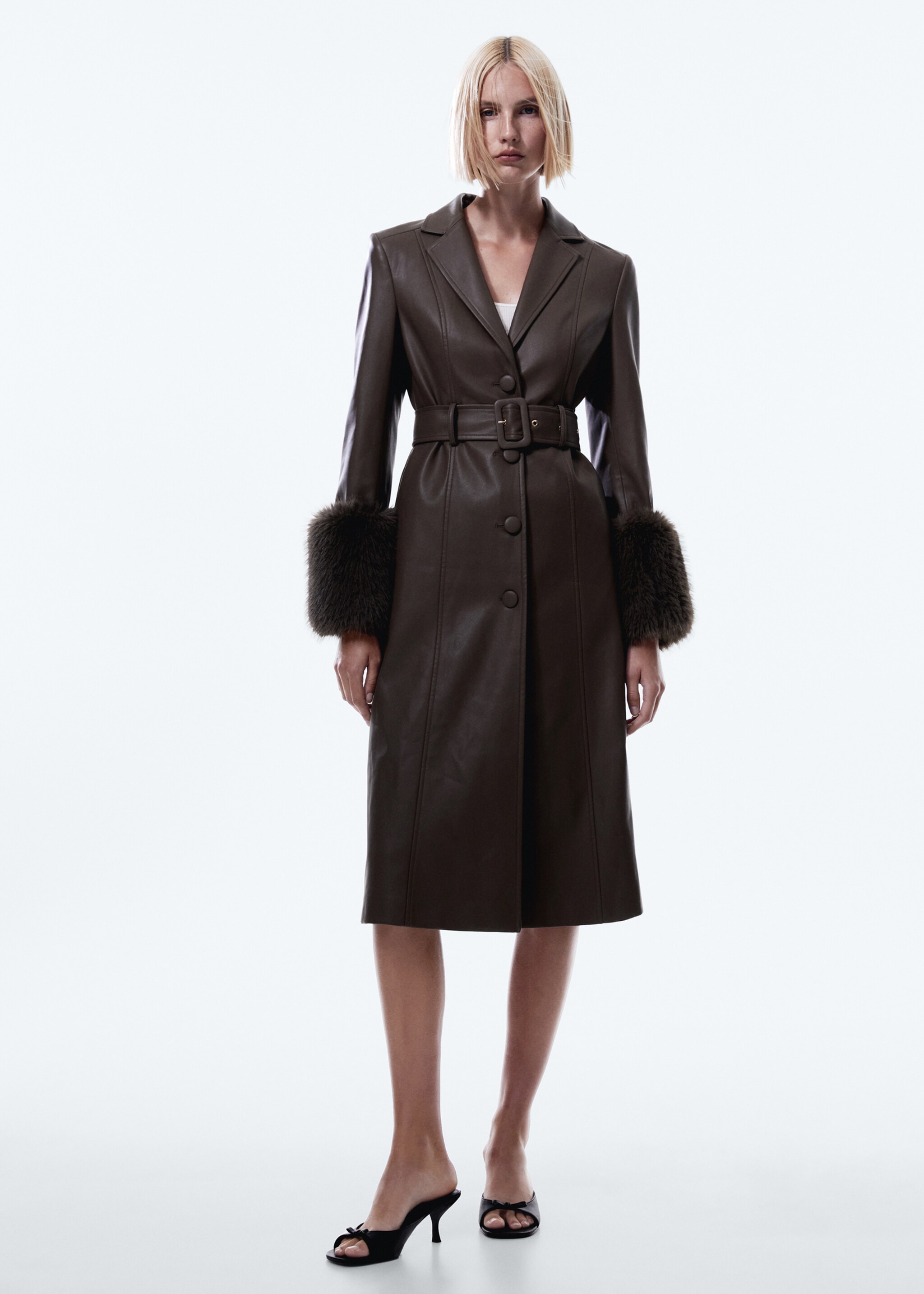 Bow leather sandals - General plane, Black. Ref: 57055147-00.