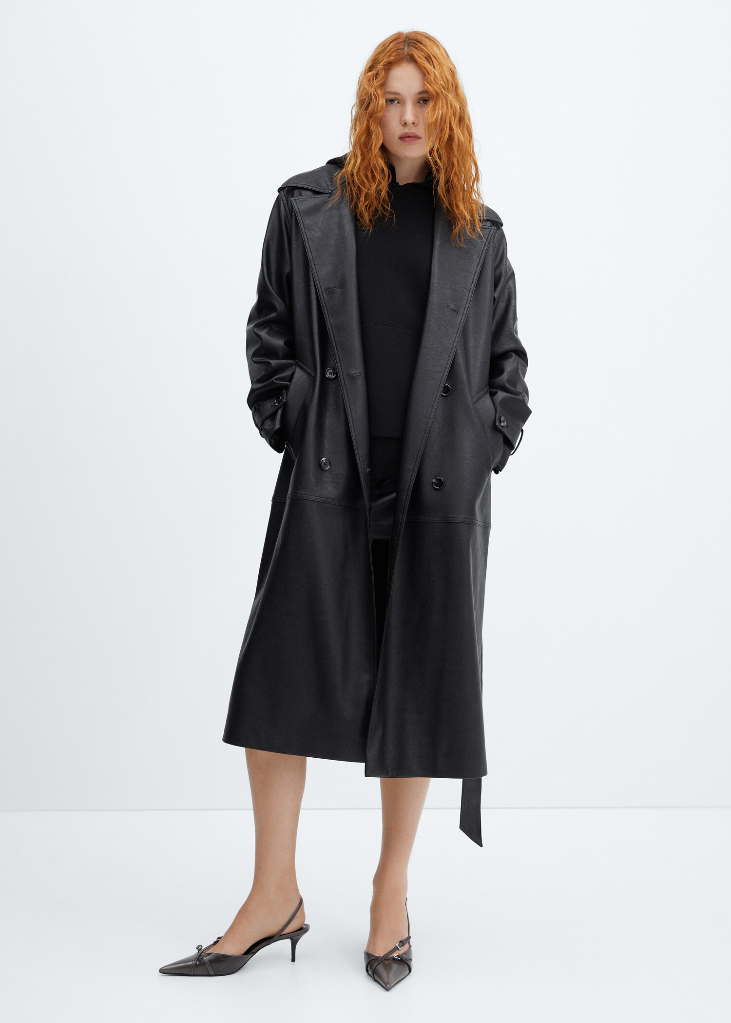 Trench oversize simili-cuir - Plan général