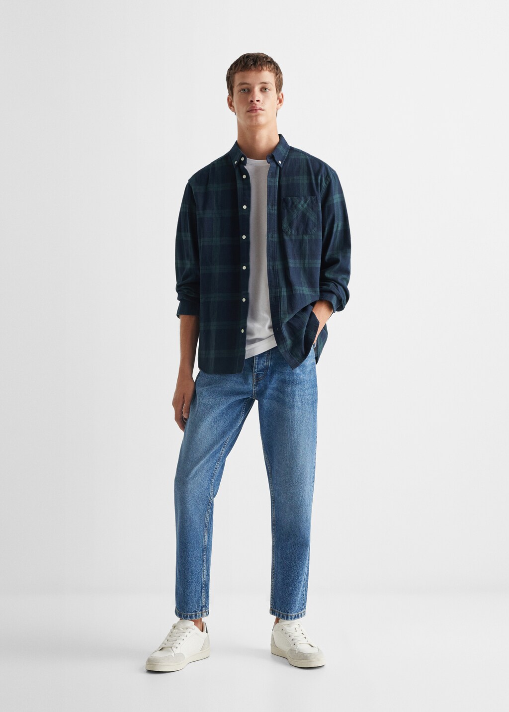 シャツ No.1003 napping check SHIRT (3color) Regular-fit check shirt - Teen Boy | MANGO OUTLET USA