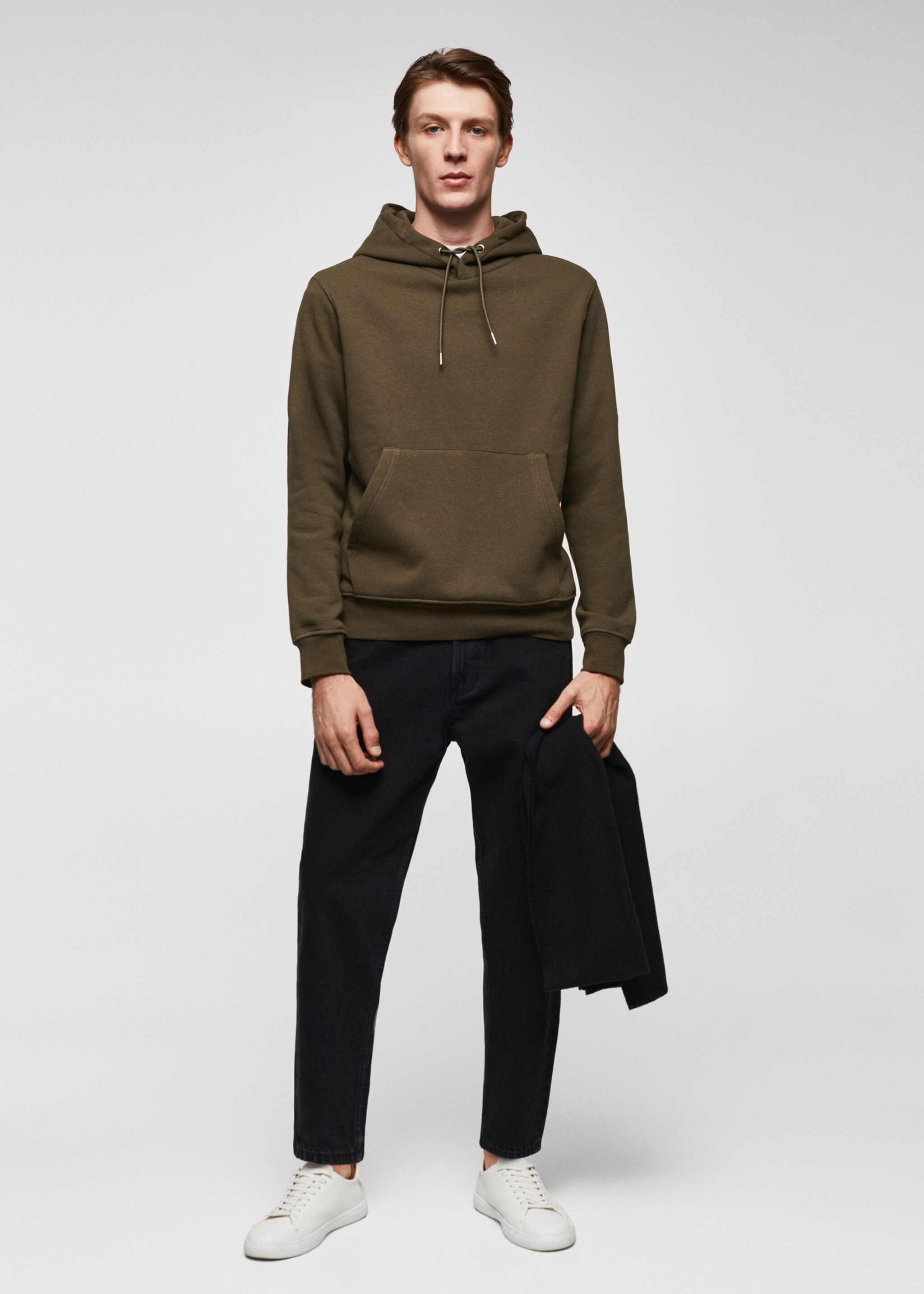 Cotton kangaroo-hooded sweatshirt - General plane
