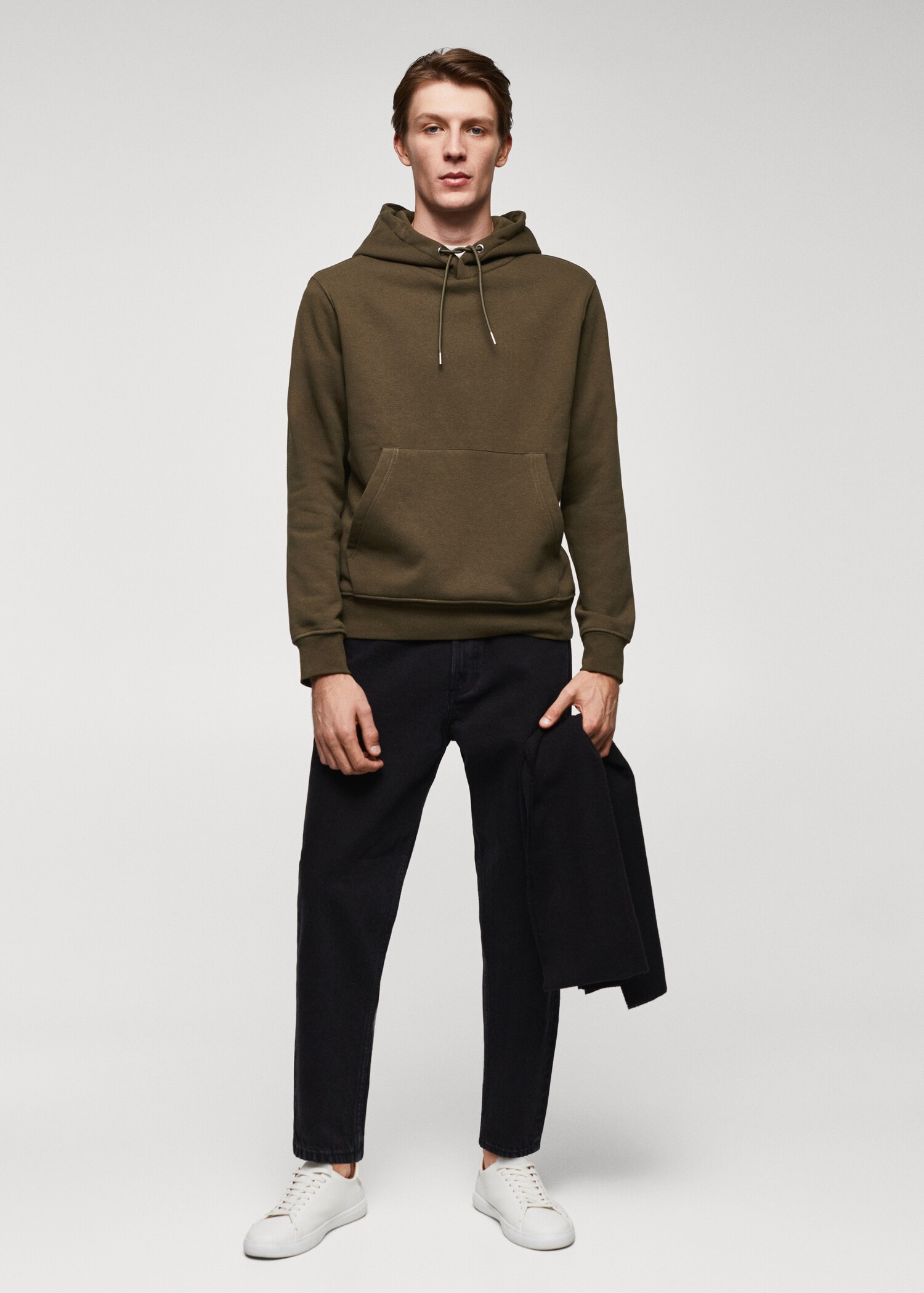 Cotton kangaroo-hooded sweatshirt - General plane