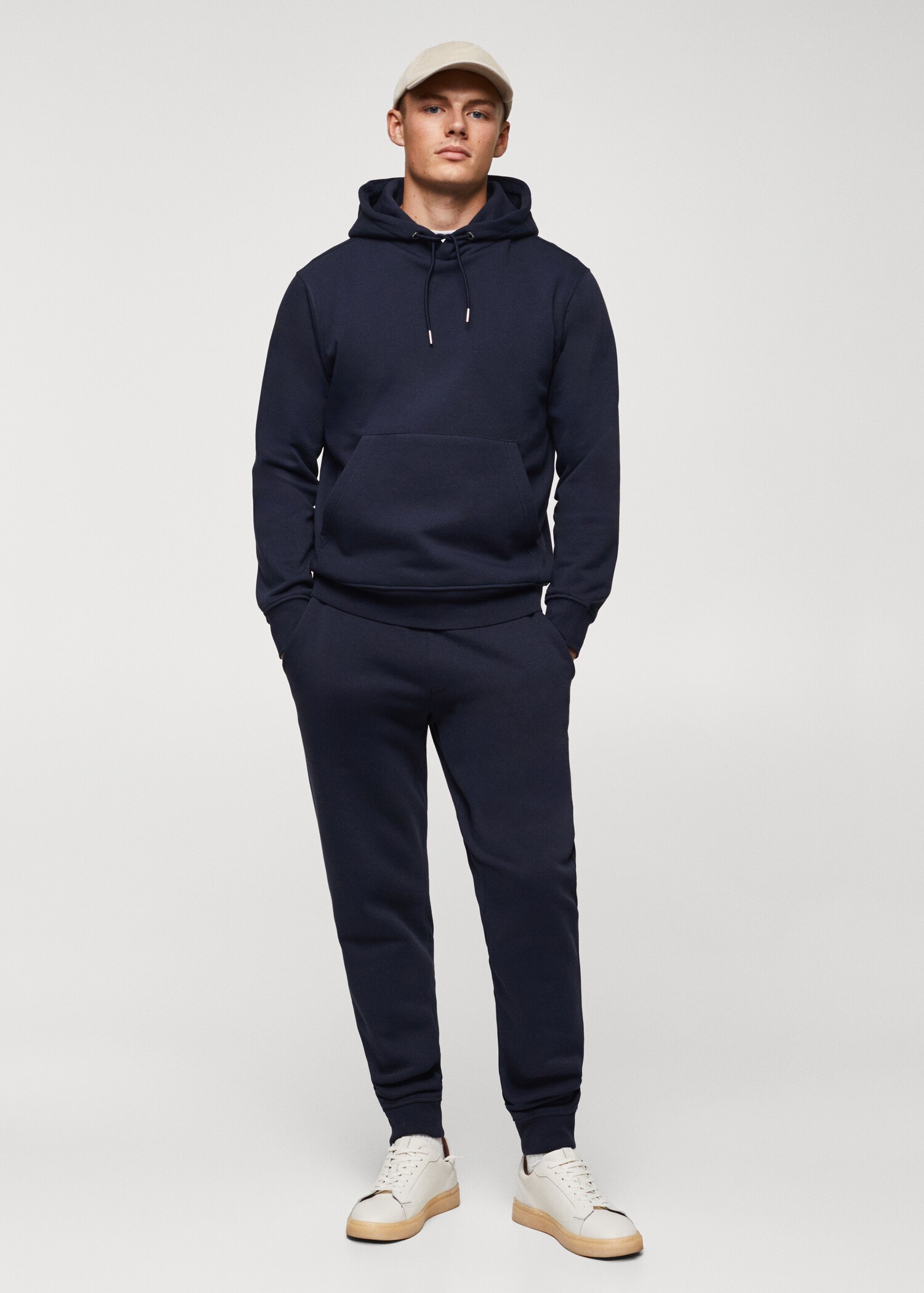 Cotton kangaroo-hooded sweatshirt - General plane