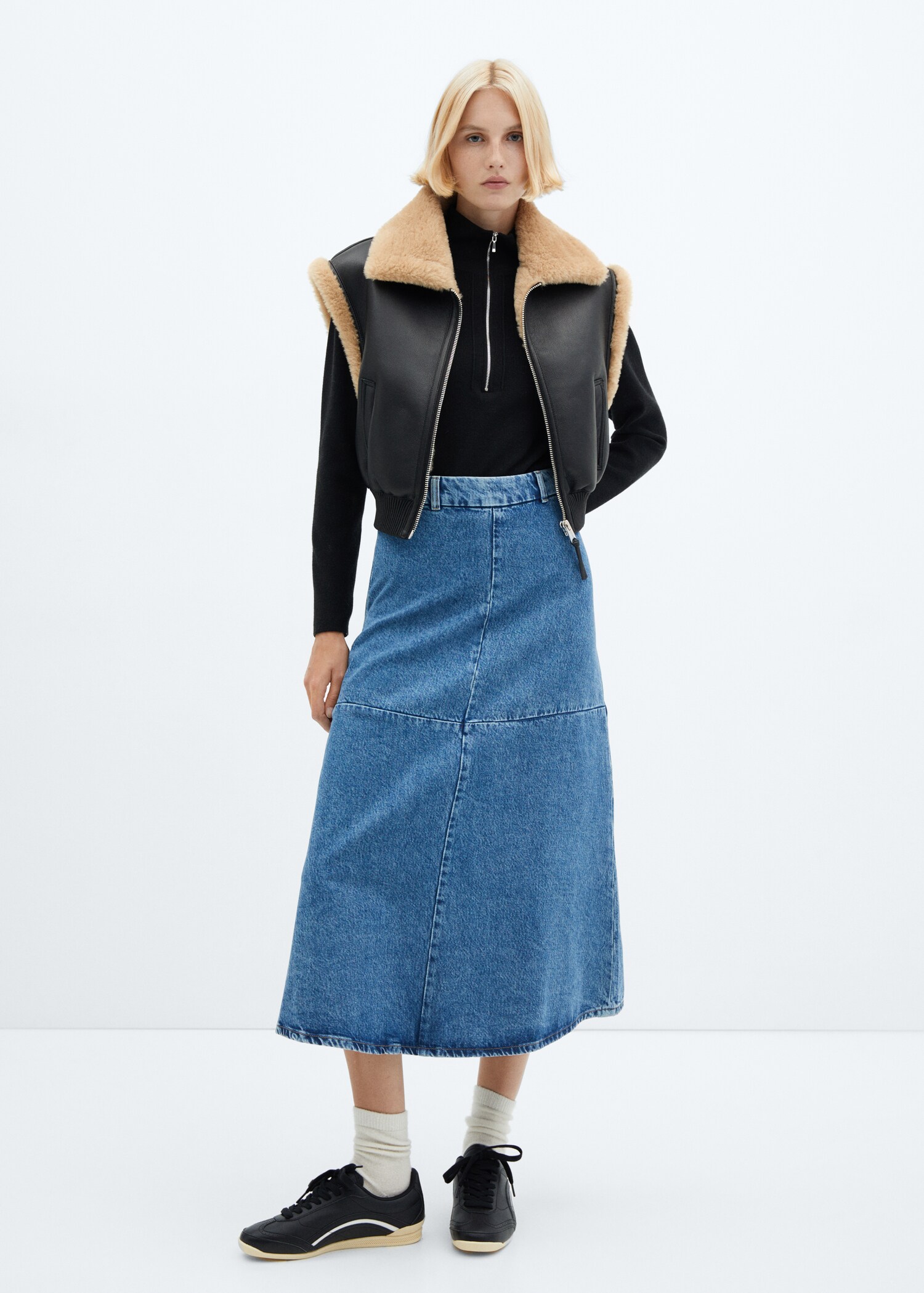 Gilet bomber double face - Plan général