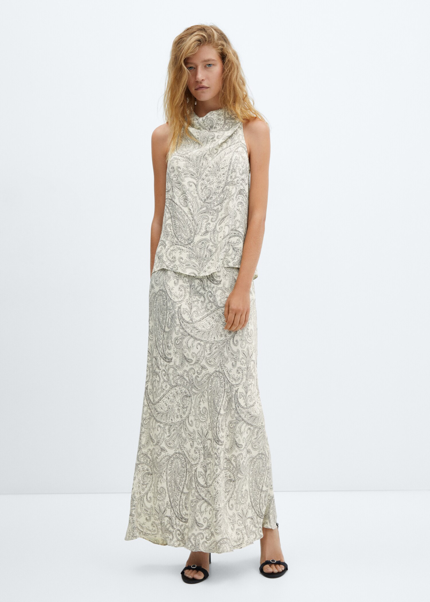 Top met paisleyprint - Overzichtstekening