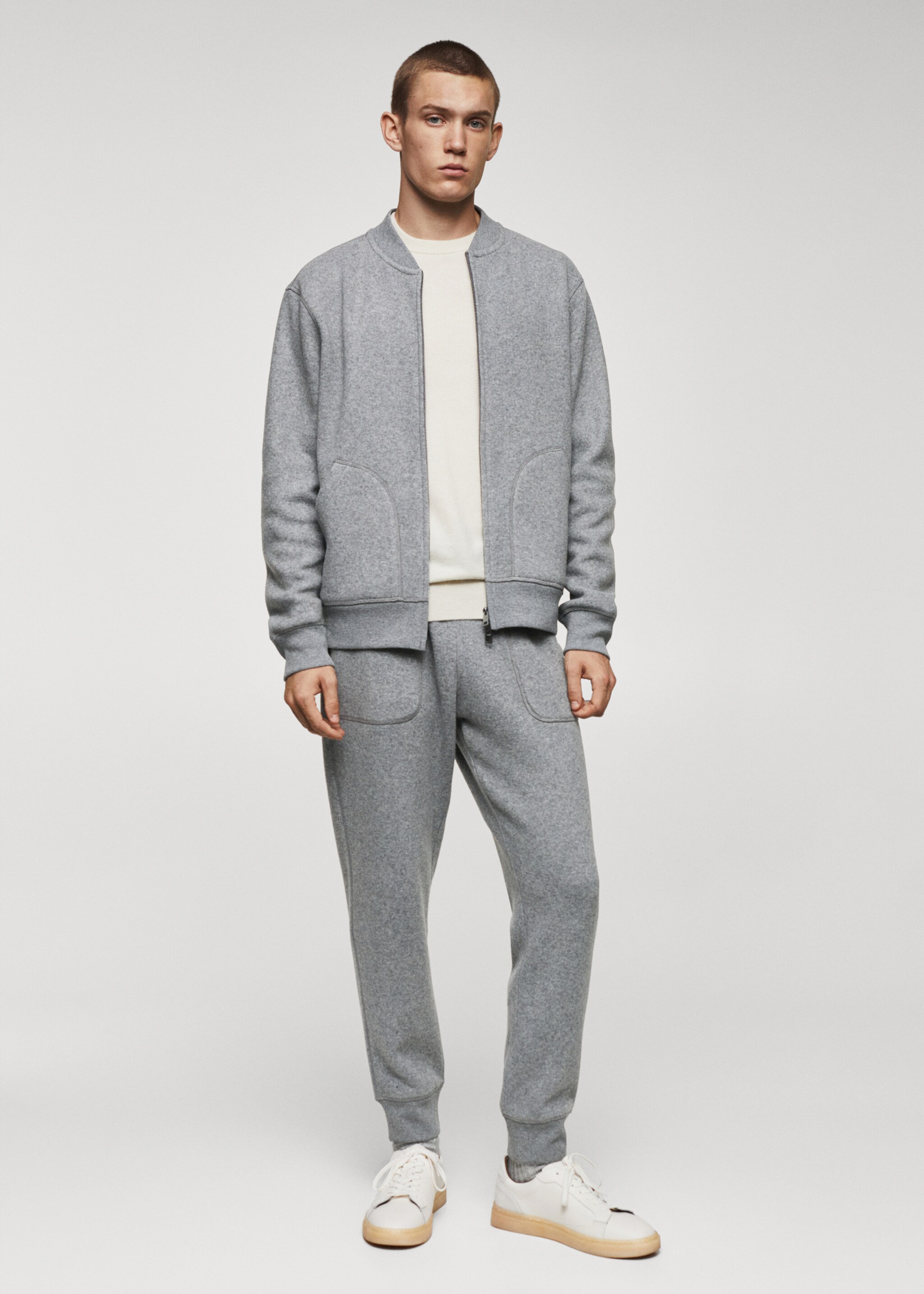 Wool-blend jogger pants - General plane