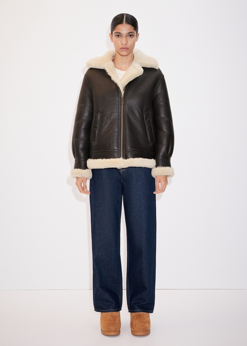 Shearling lined coat Women MANGO OUTLET USA