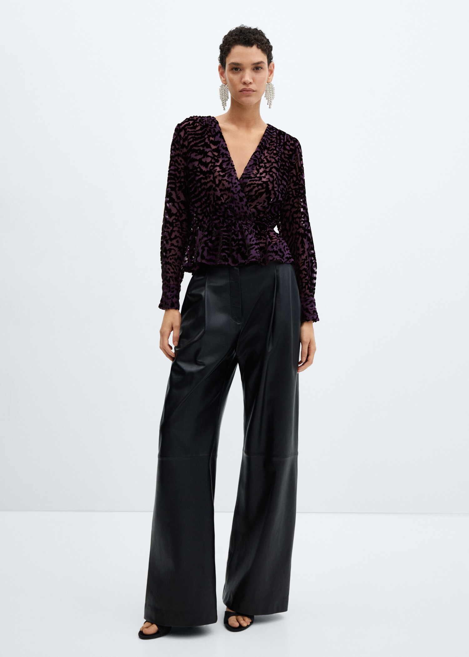 Blouse velours en imprimé animal - Plan général