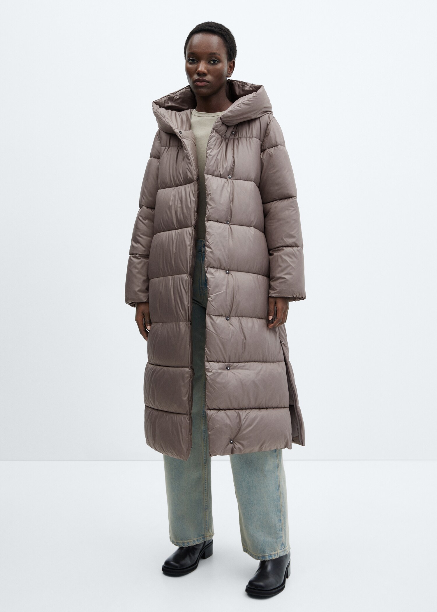 Anorak acolchado cruzado - Plano general